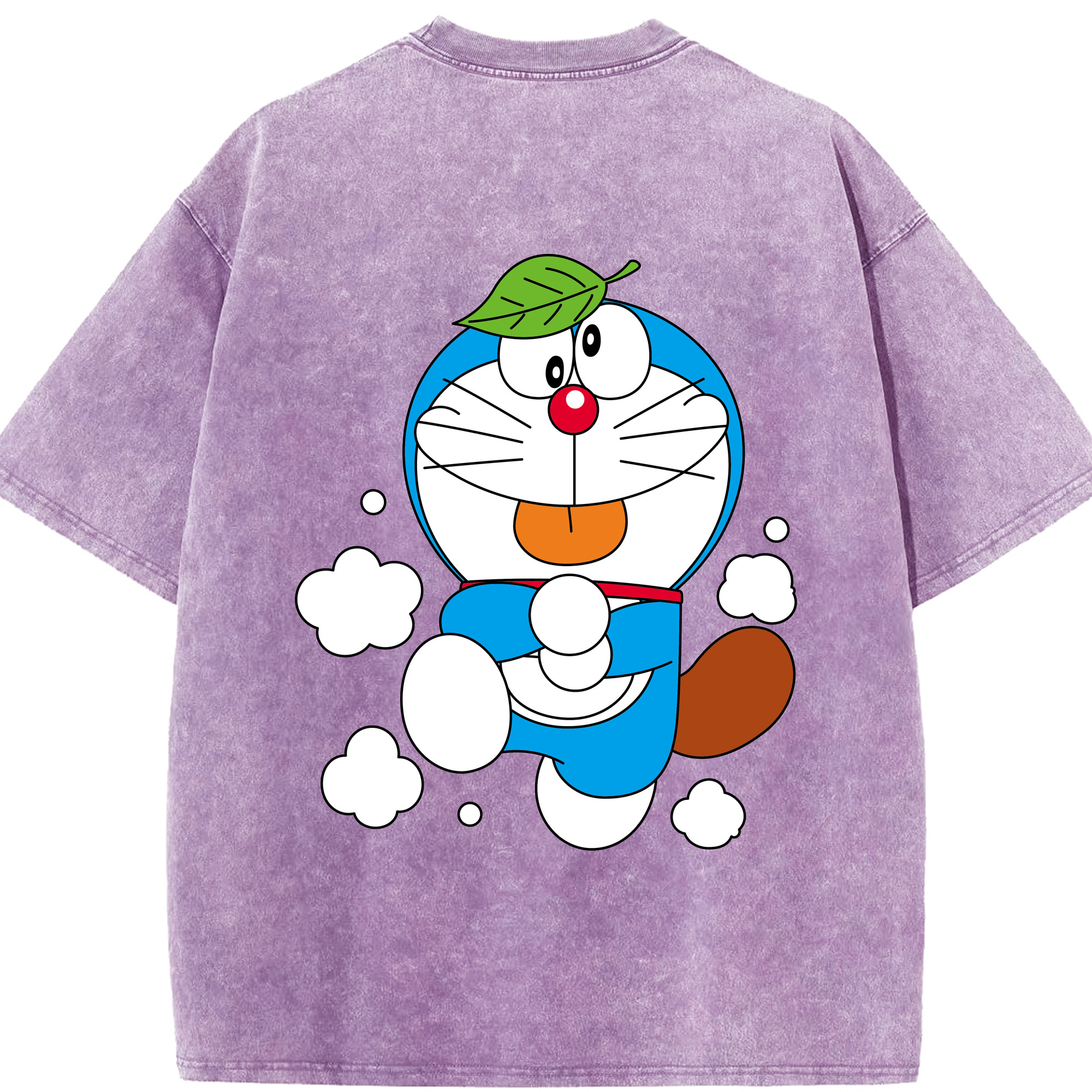 （画像用） ドラえもん Doraemon 綿100% ヴィンテージ風 半袖Tシャツ（背面プリント）