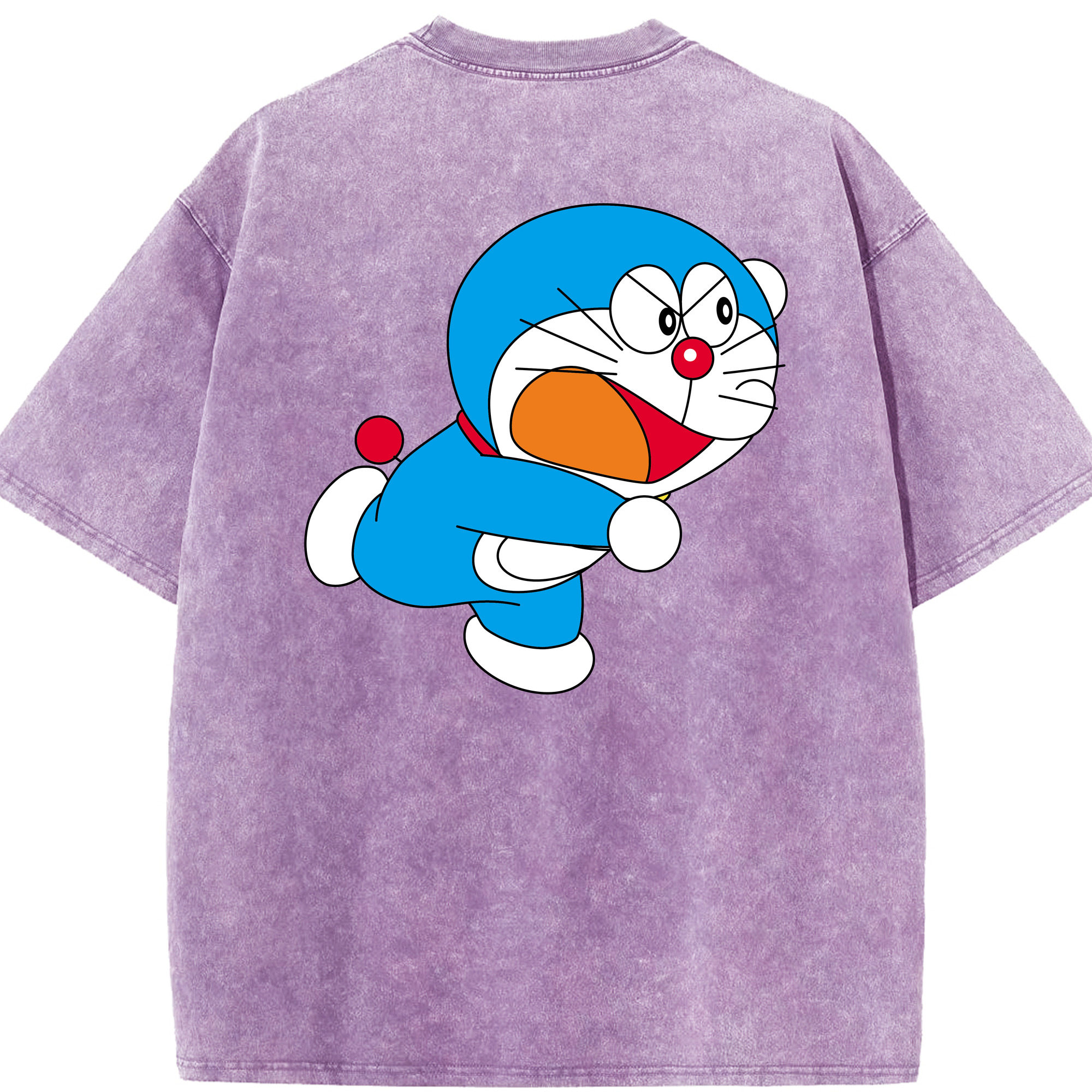 （画像用） ドラえもん Doraemon 綿100% ヴィンテージ風 半袖Tシャツ（背面プリント）
