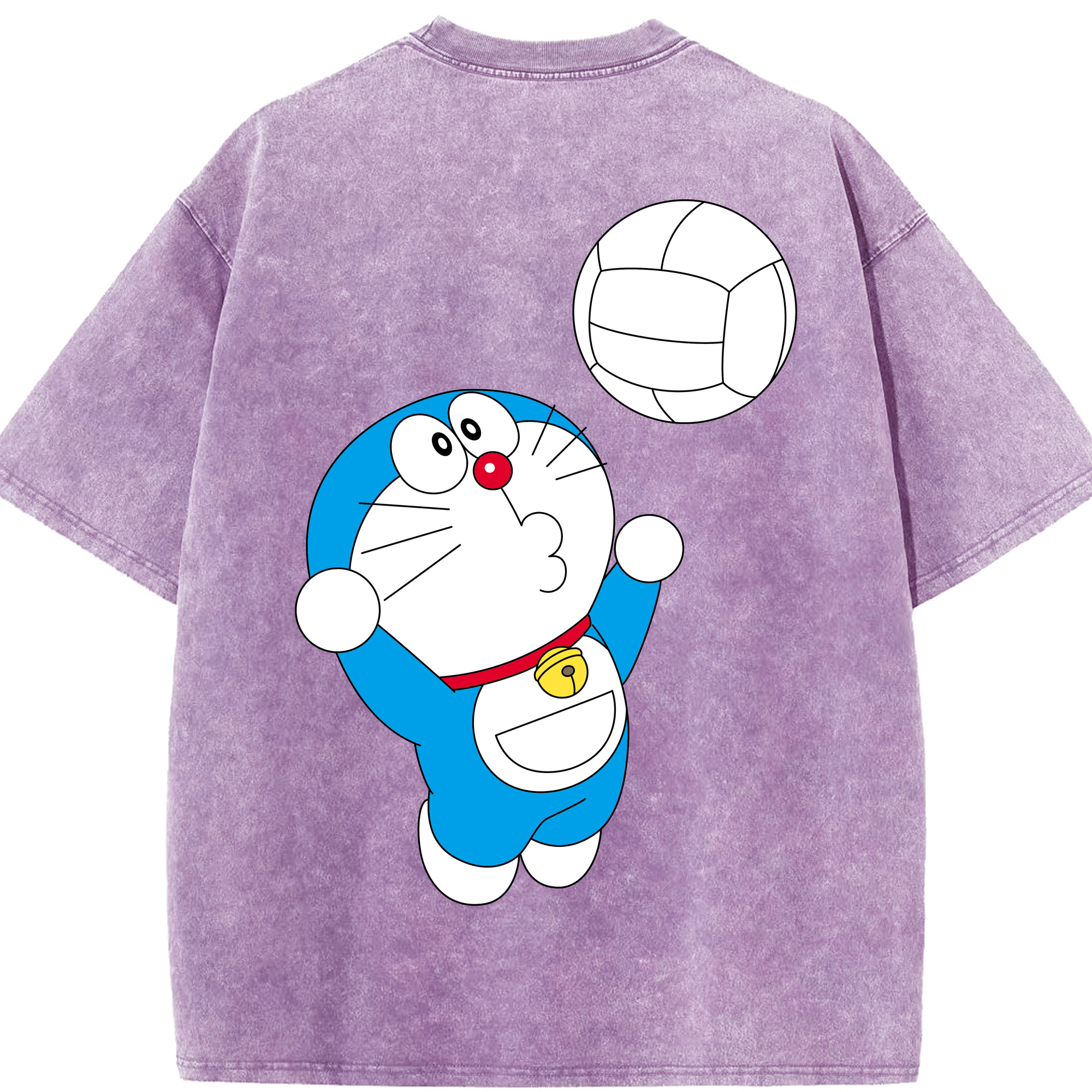 （画像用） ドラえもん Doraemon 綿100% ヴィンテージ風 半袖Tシャツ（背面プリント）