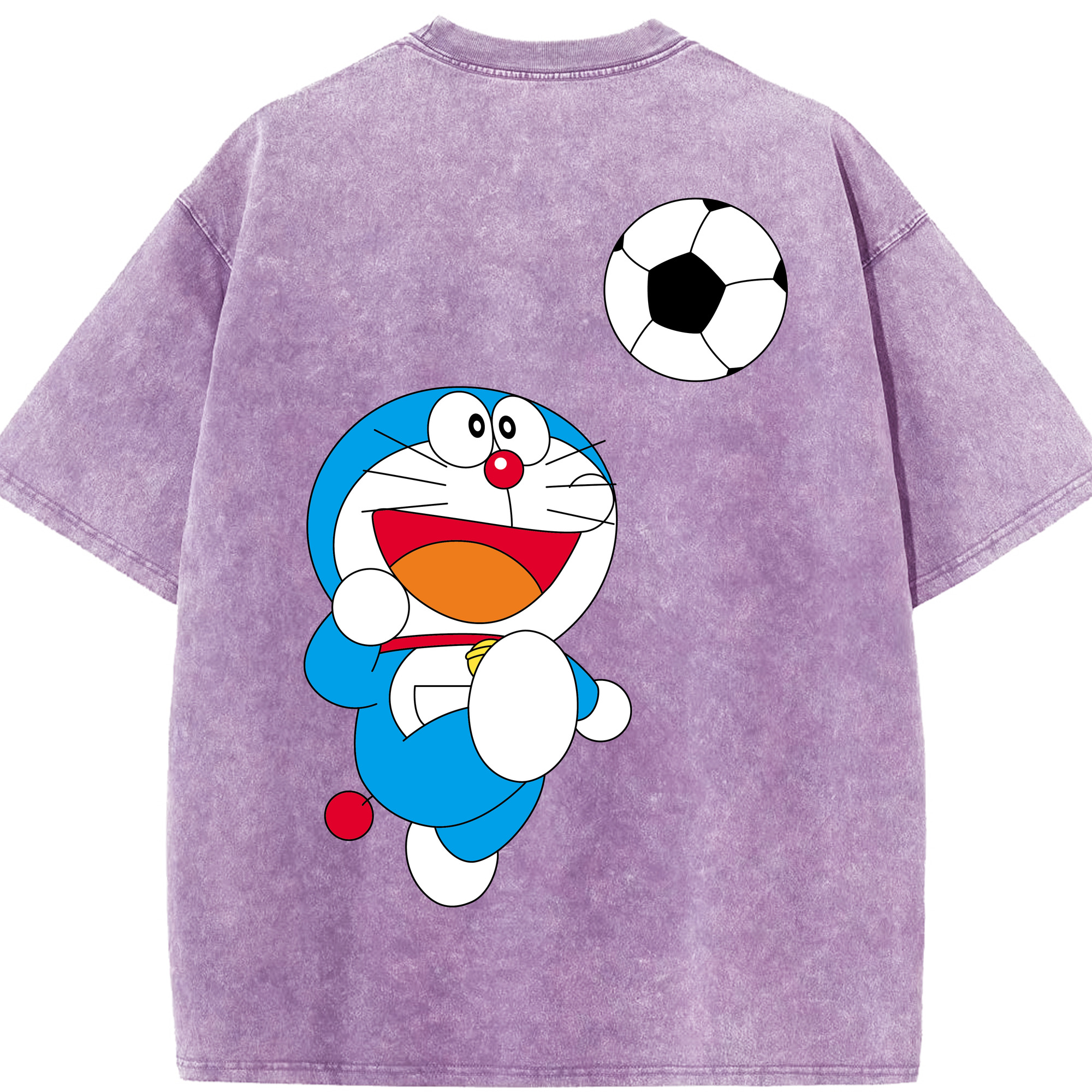 （画像用） ドラえもん Doraemon 綿100% ヴィンテージ風 半袖Tシャツ（背面プリント）