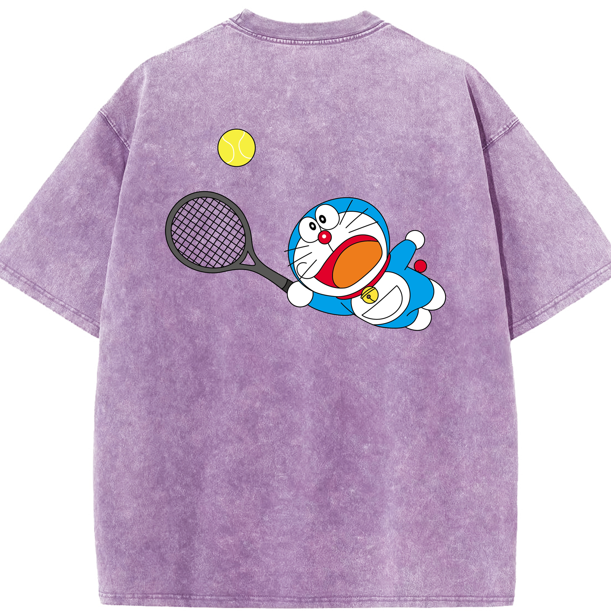 （画像用） ドラえもん Doraemon 綿100% ヴィンテージ風 半袖Tシャツ（背面プリント）