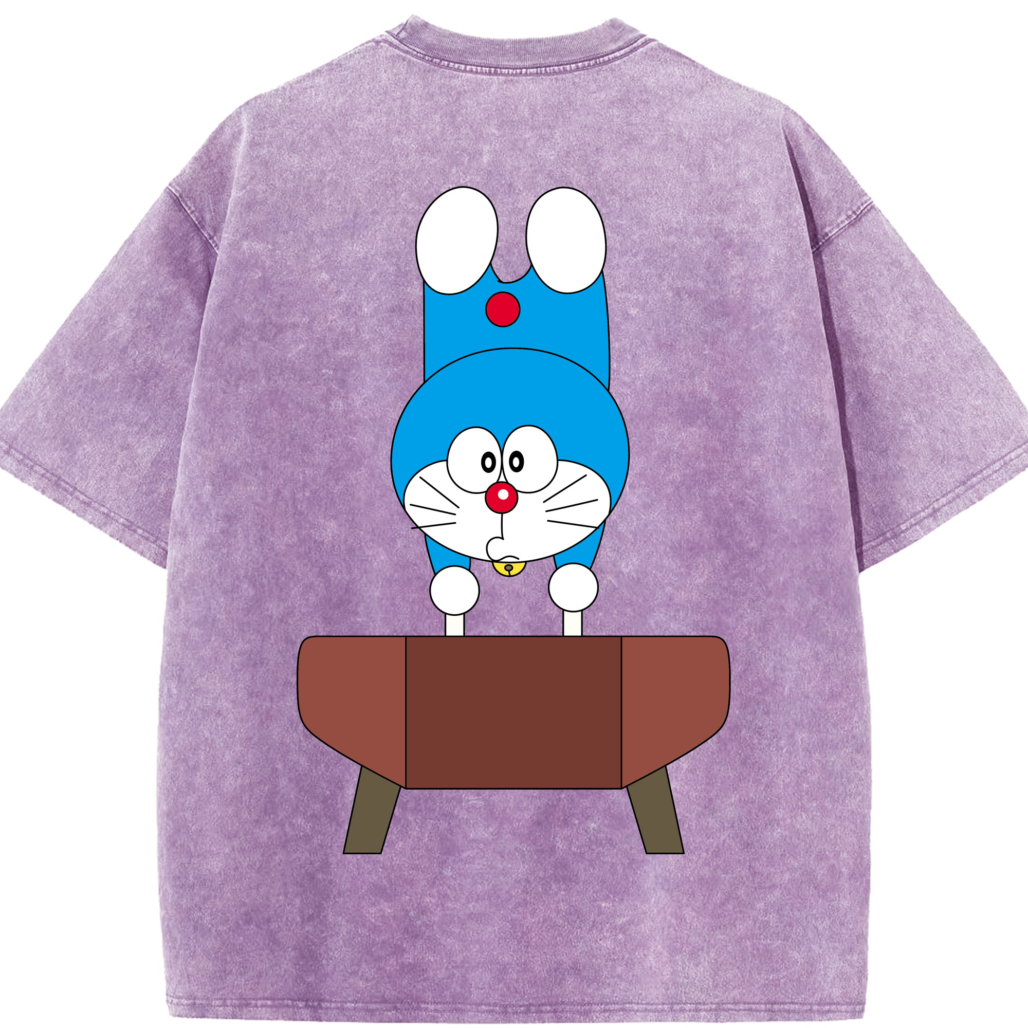 （画像用） ドラえもん Doraemon 綿100% ヴィンテージ風 半袖Tシャツ（背面プリント）