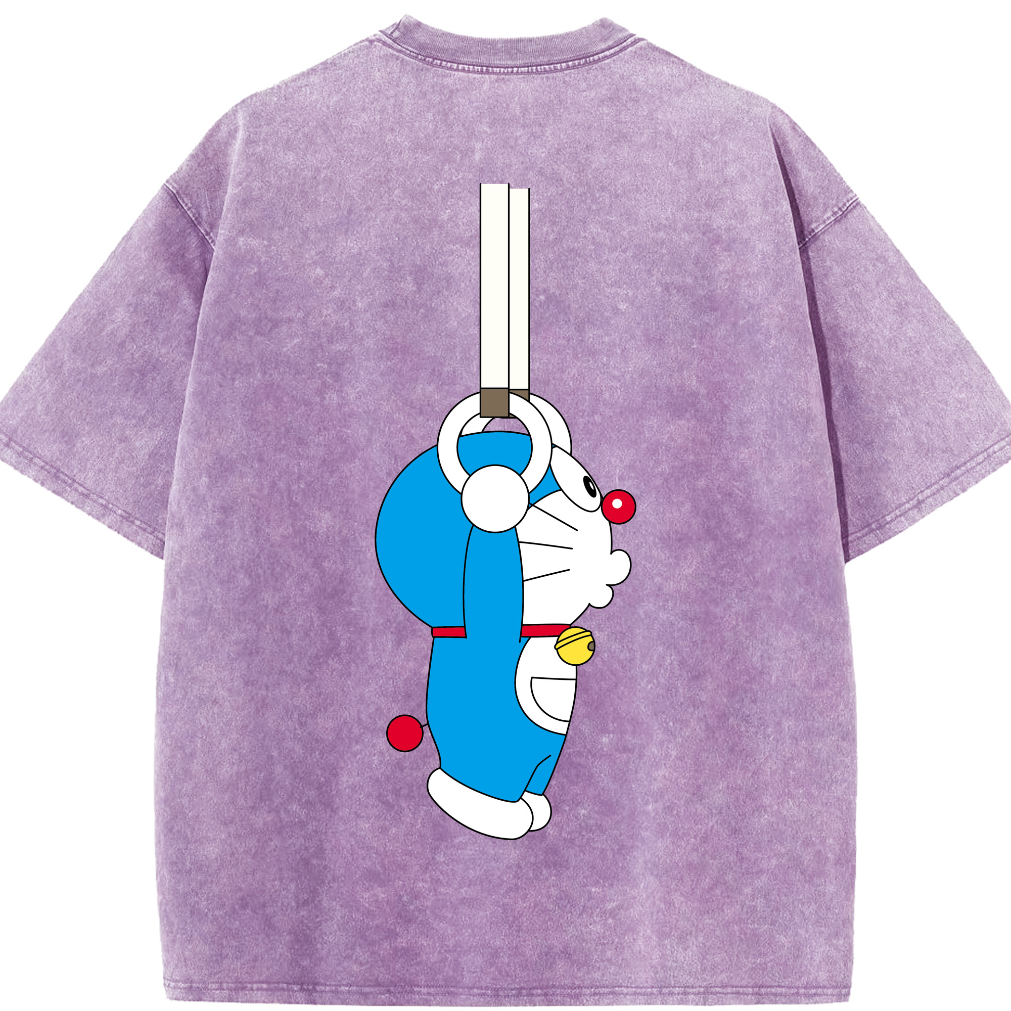 （画像用） ドラえもん Doraemon 綿100% ヴィンテージ風 半袖Tシャツ（背面プリント）