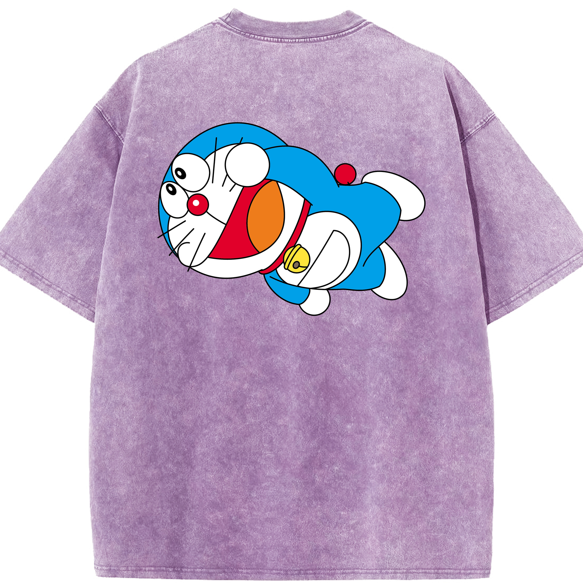 （画像用） ドラえもん Doraemon 綿100% ヴィンテージ風 半袖Tシャツ（背面プリント）