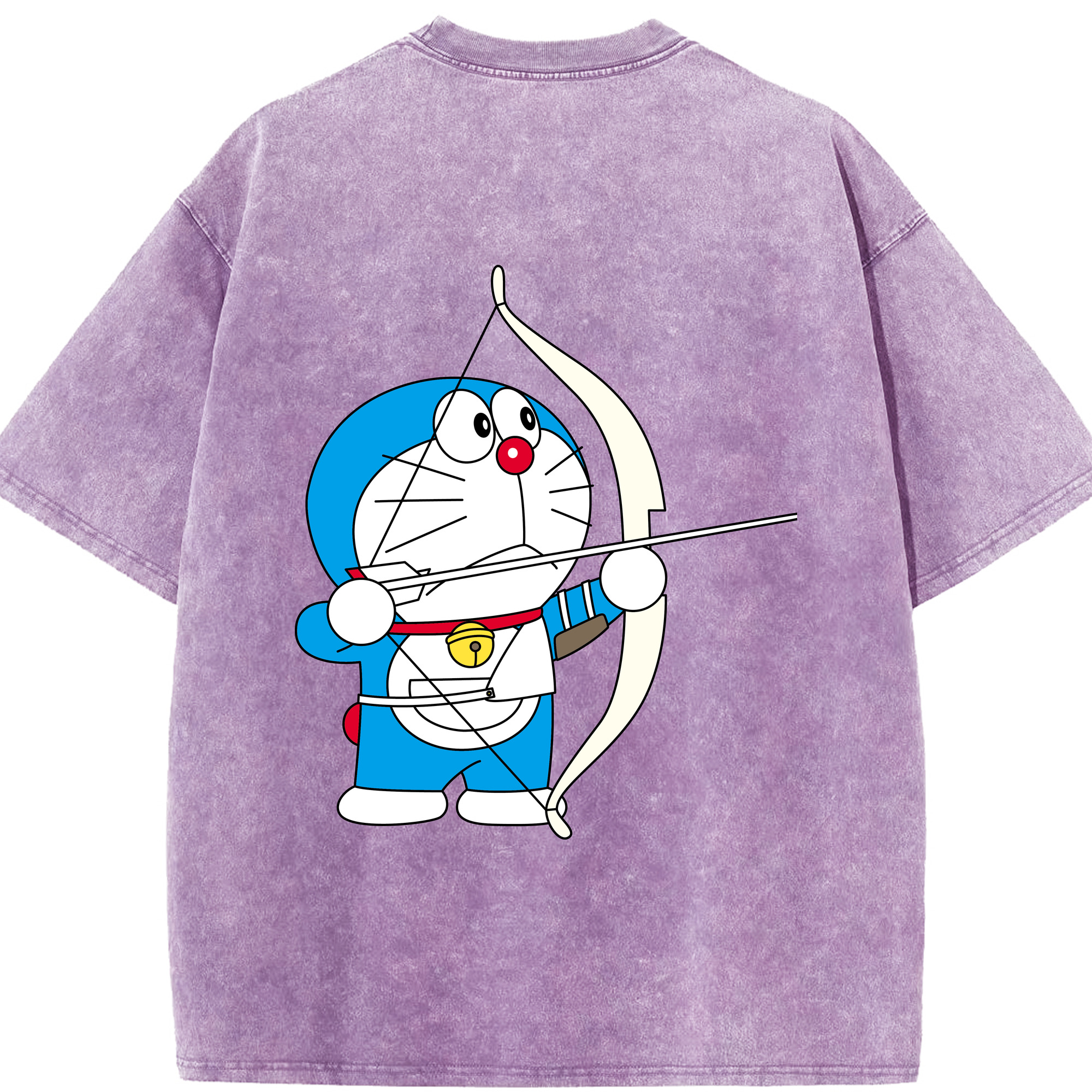 （画像用） ドラえもん Doraemon 綿100% ヴィンテージ風 半袖Tシャツ（背面プリント）