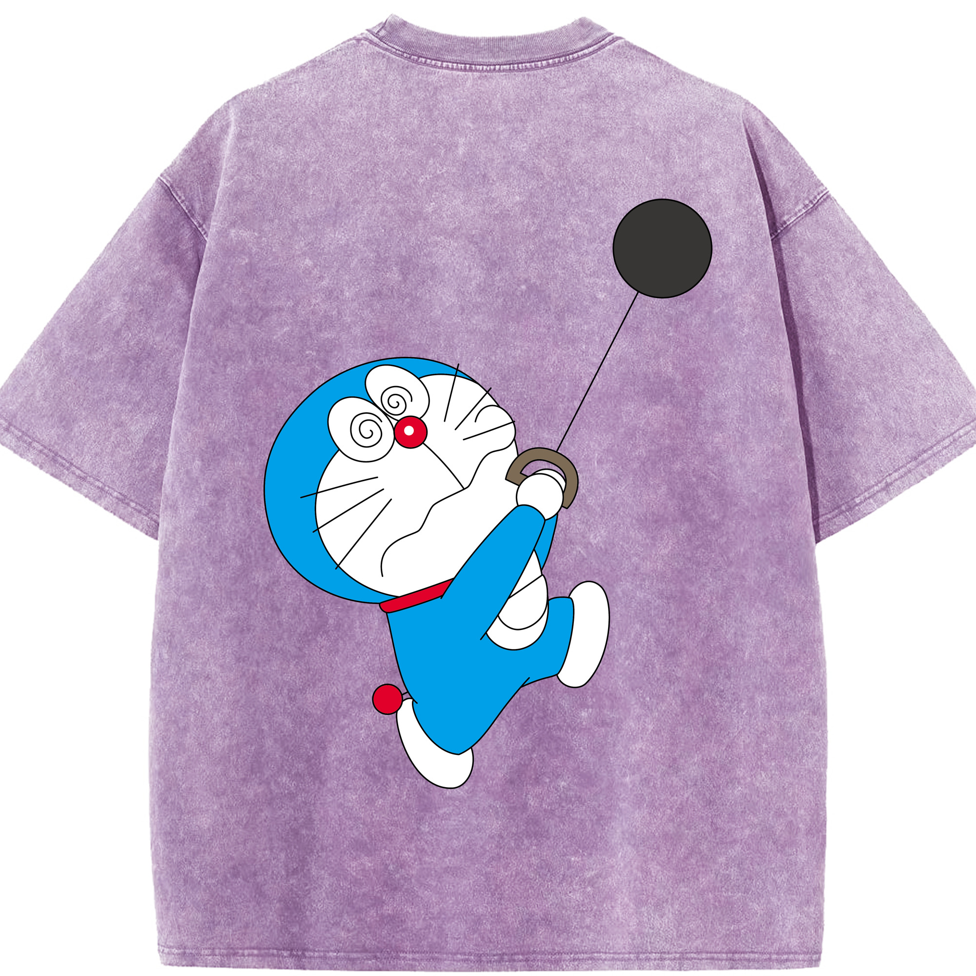（画像用） ドラえもん Doraemon 綿100% ヴィンテージ風 半袖Tシャツ（背面プリント）