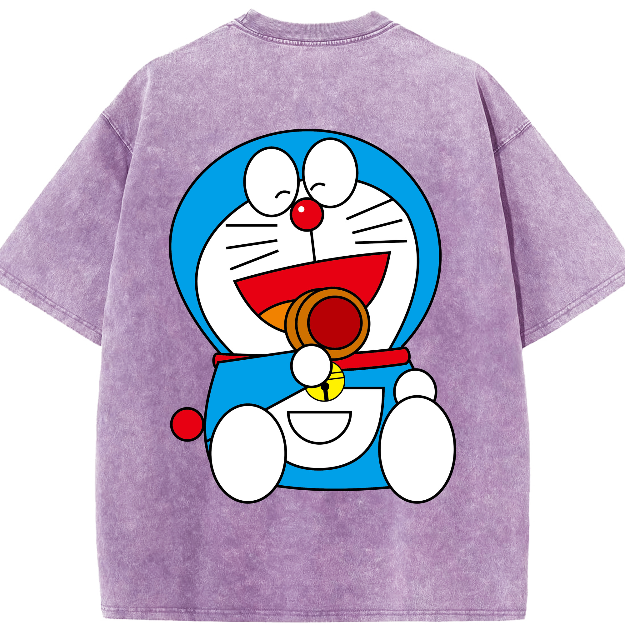 （画像用） ドラえもん Doraemon 綿100% ヴィンテージ風 半袖Tシャツ（背面プリント）