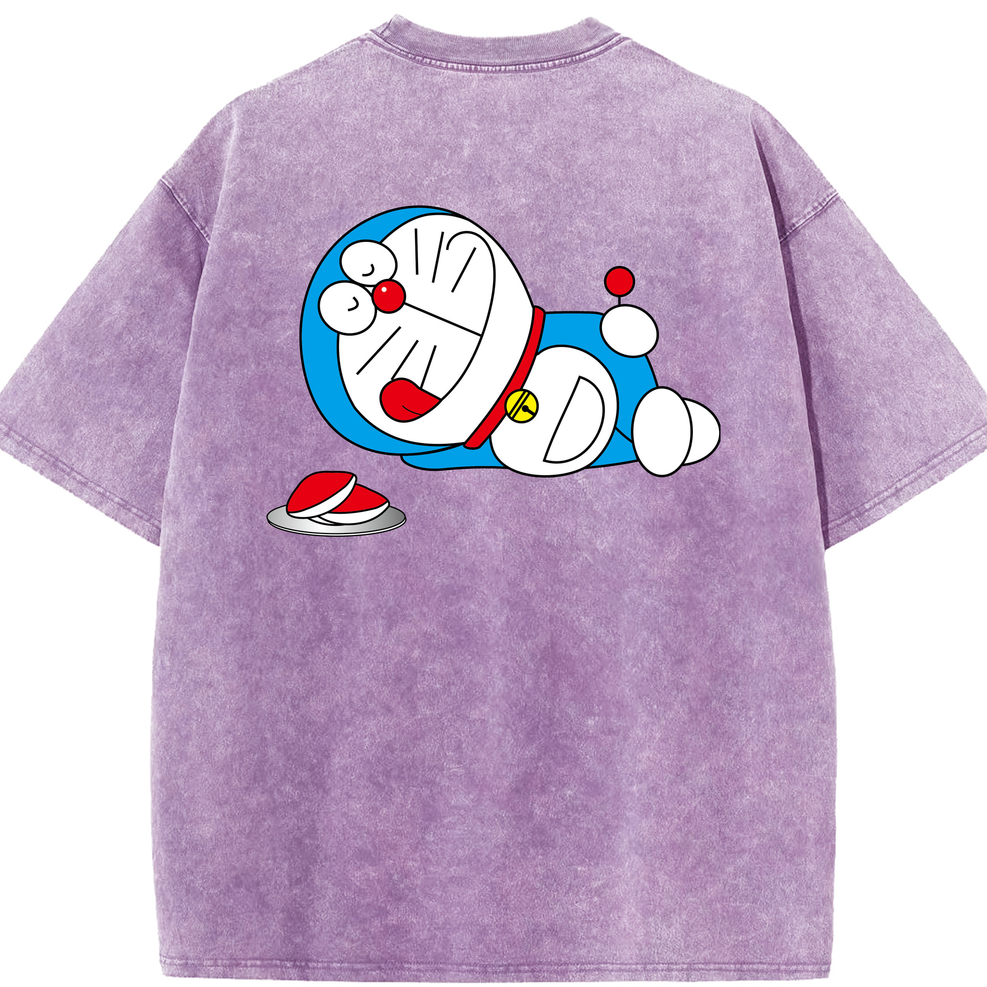 （画像用） ドラえもん Doraemon 綿100% ヴィンテージ風 半袖Tシャツ（背面プリント）