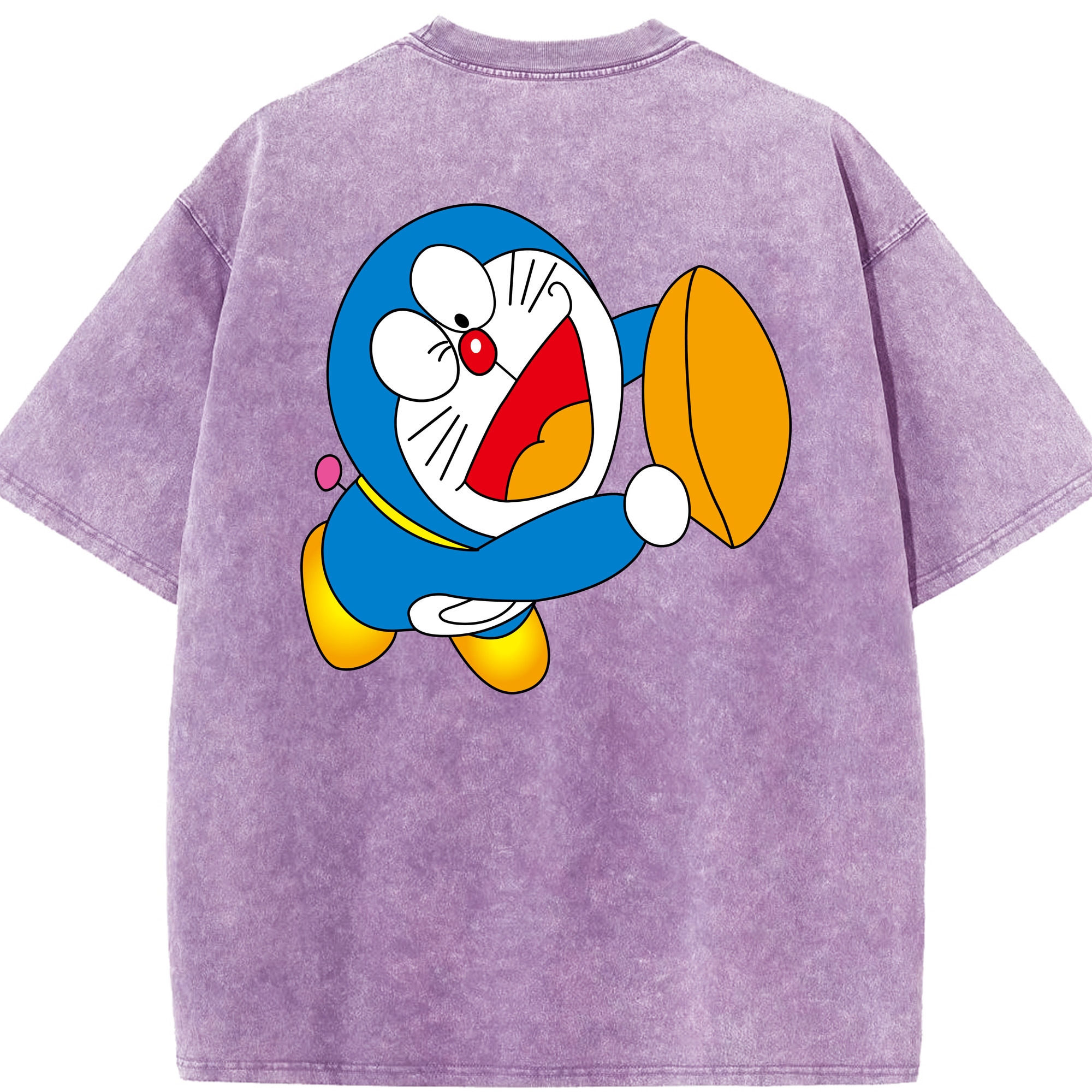 （画像用） ドラえもん Doraemon 綿100% ヴィンテージ風 半袖Tシャツ（背面プリント）