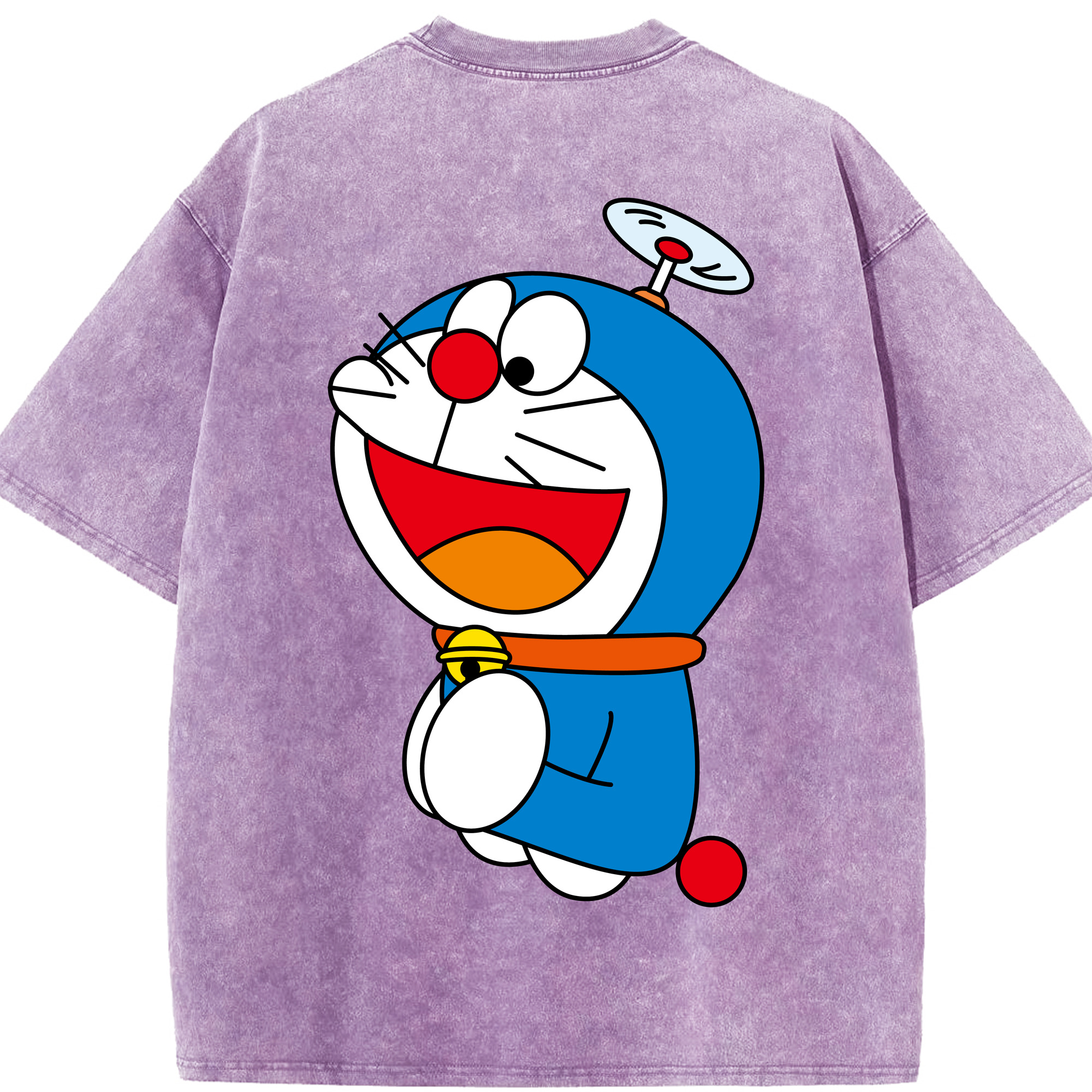 （画像用） ドラえもん Doraemon 綿100% ヴィンテージ風 半袖Tシャツ（背面プリント）