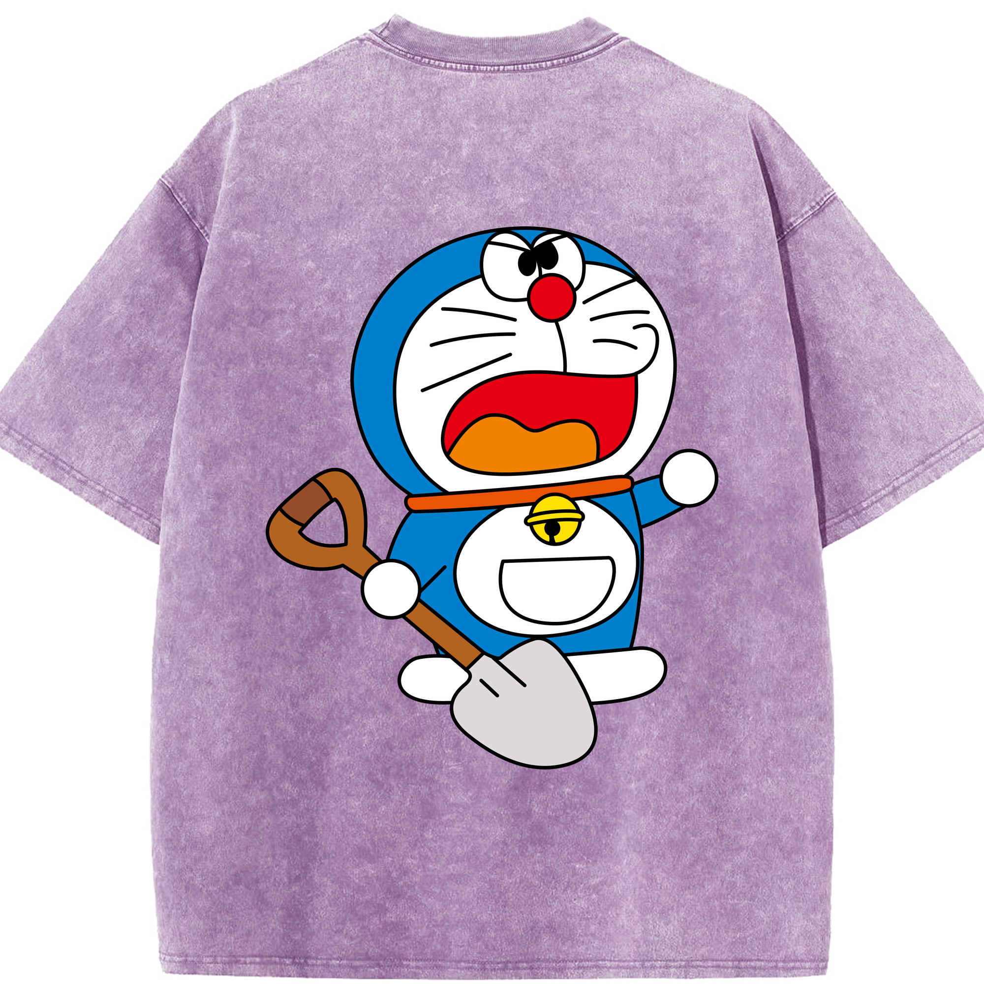 （画像用） ドラえもん Doraemon 綿100% ヴィンテージ風 半袖Tシャツ（背面プリント）