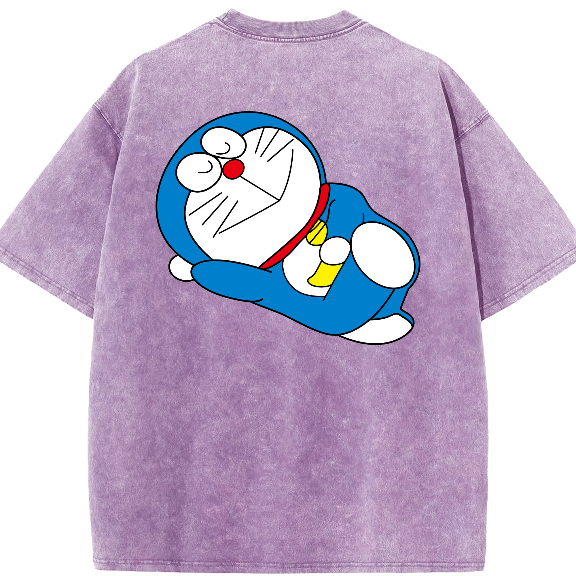 （画像用） ドラえもん Doraemon 綿100% ヴィンテージ風 半袖Tシャツ（背面プリント）
