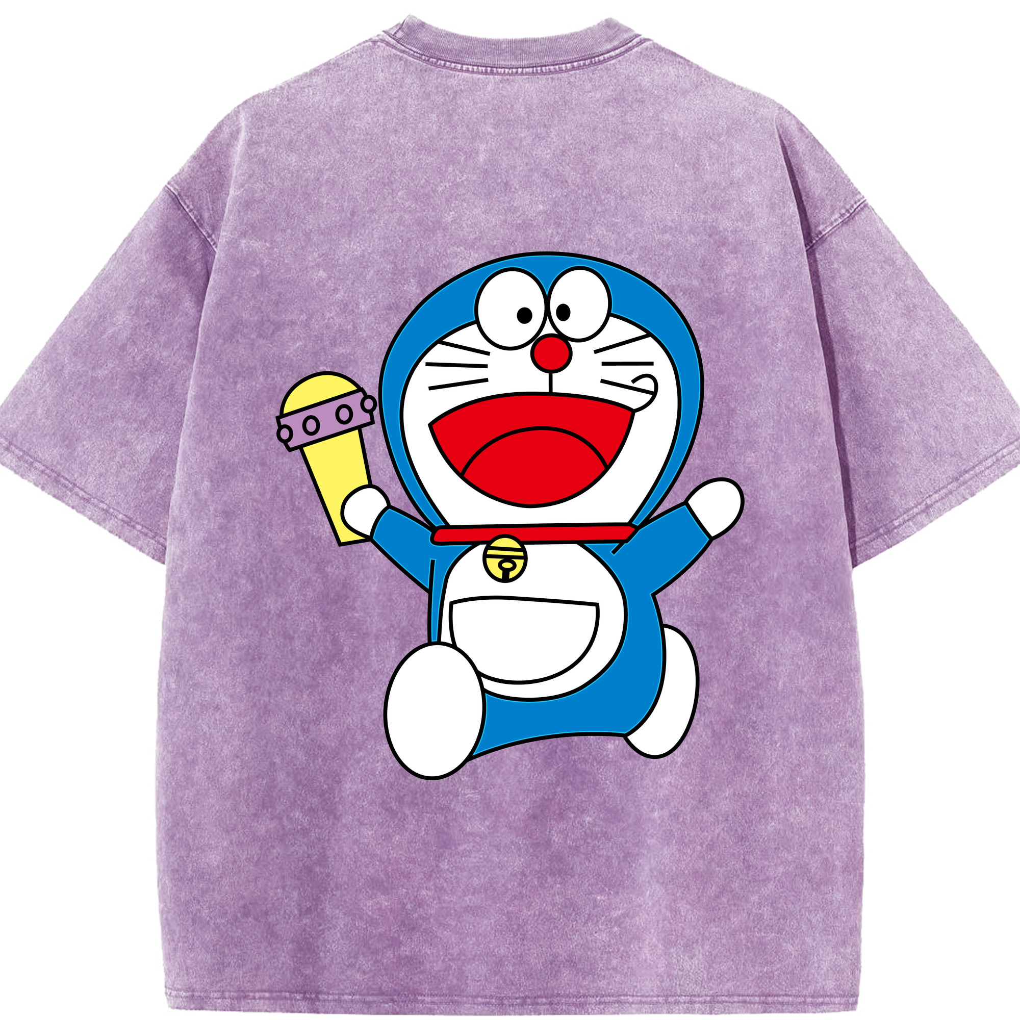 （画像用） ドラえもん Doraemon 綿100% ヴィンテージ風 半袖Tシャツ（背面プリント）