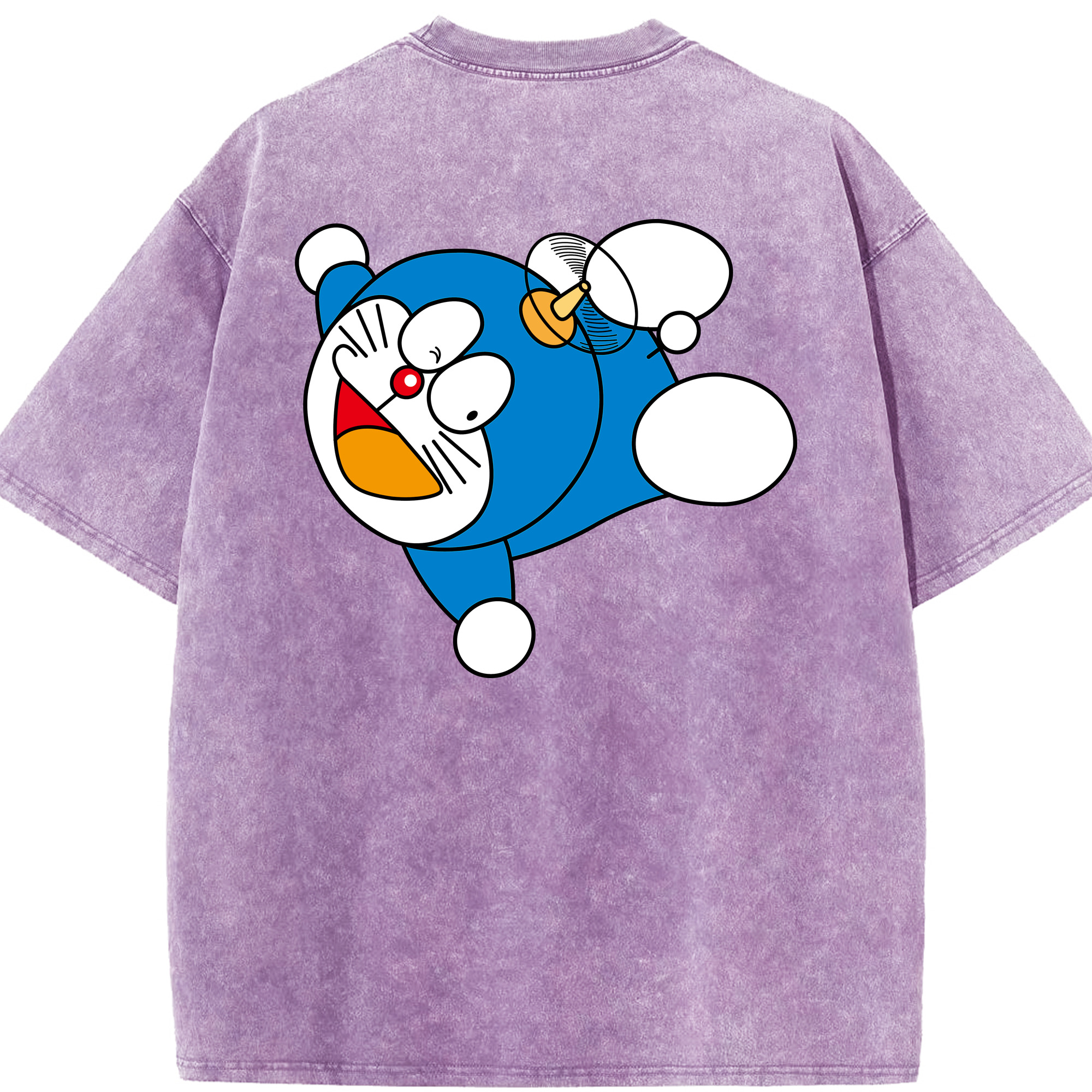 （画像用） ドラえもん Doraemon 綿100% ヴィンテージ風 半袖Tシャツ（背面プリント）