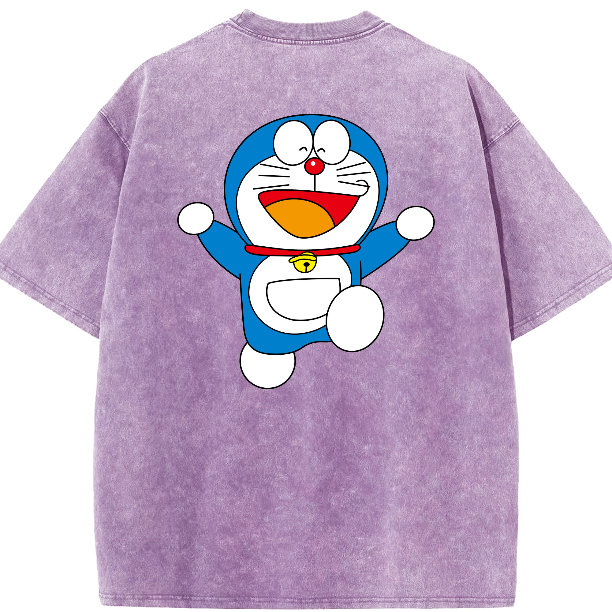 （画像用） ドラえもん Doraemon 綿100% ヴィンテージ風 半袖Tシャツ（背面プリント）