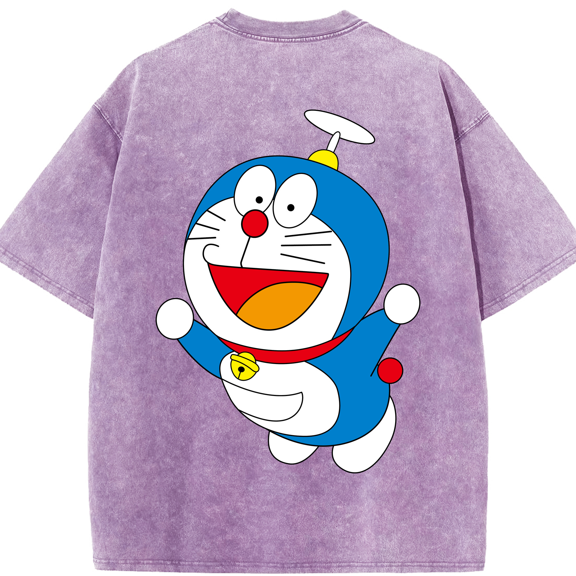 （画像用） ドラえもん Doraemon 綿100% ヴィンテージ風 半袖Tシャツ（背面プリント）