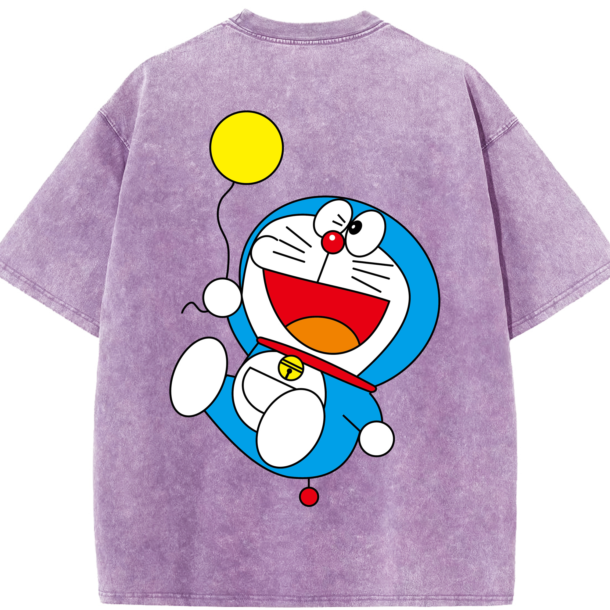（画像用） ドラえもん Doraemon 綿100% ヴィンテージ風 半袖Tシャツ（背面プリント）
