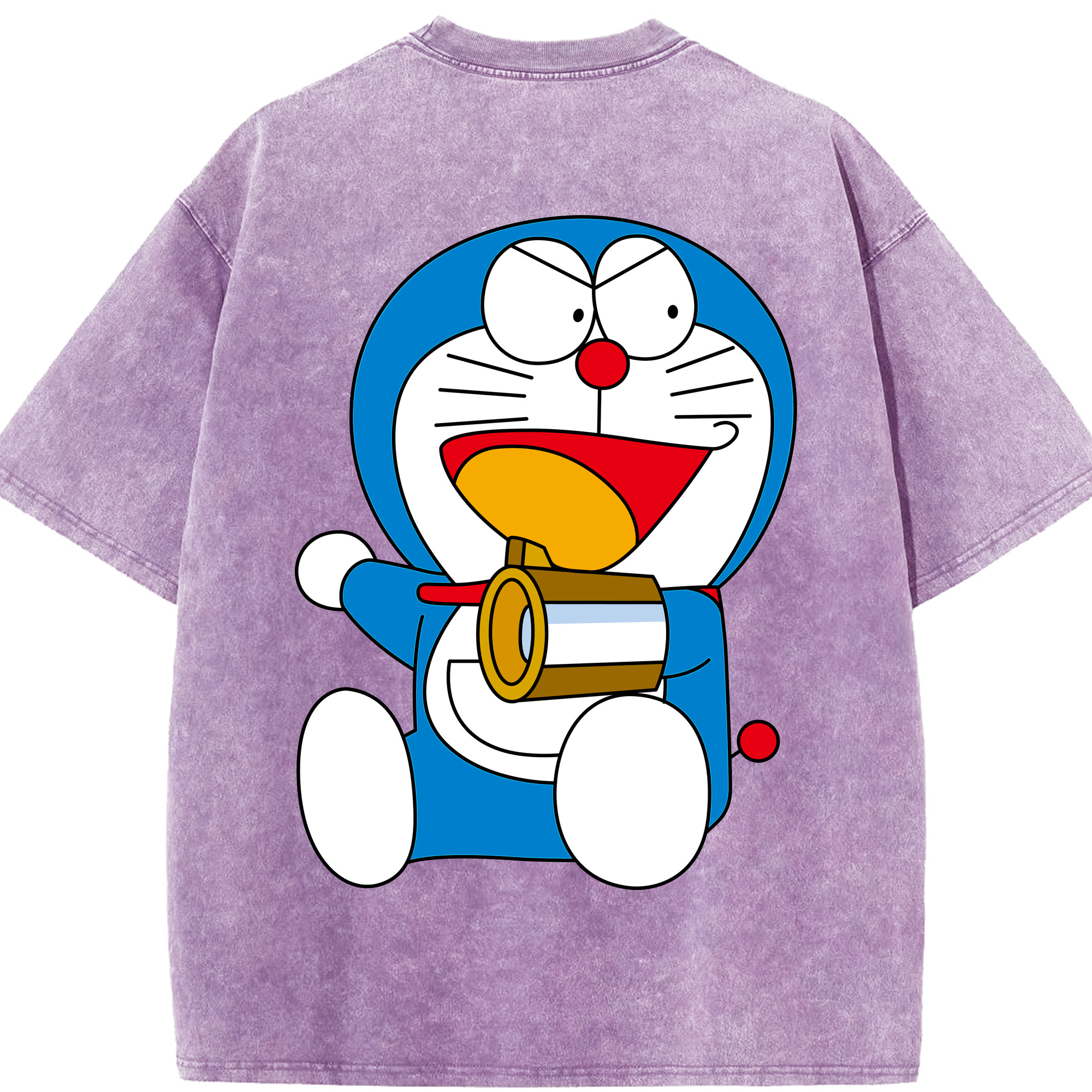 （画像用） ドラえもん Doraemon 綿100% ヴィンテージ風 半袖Tシャツ（背面プリント）