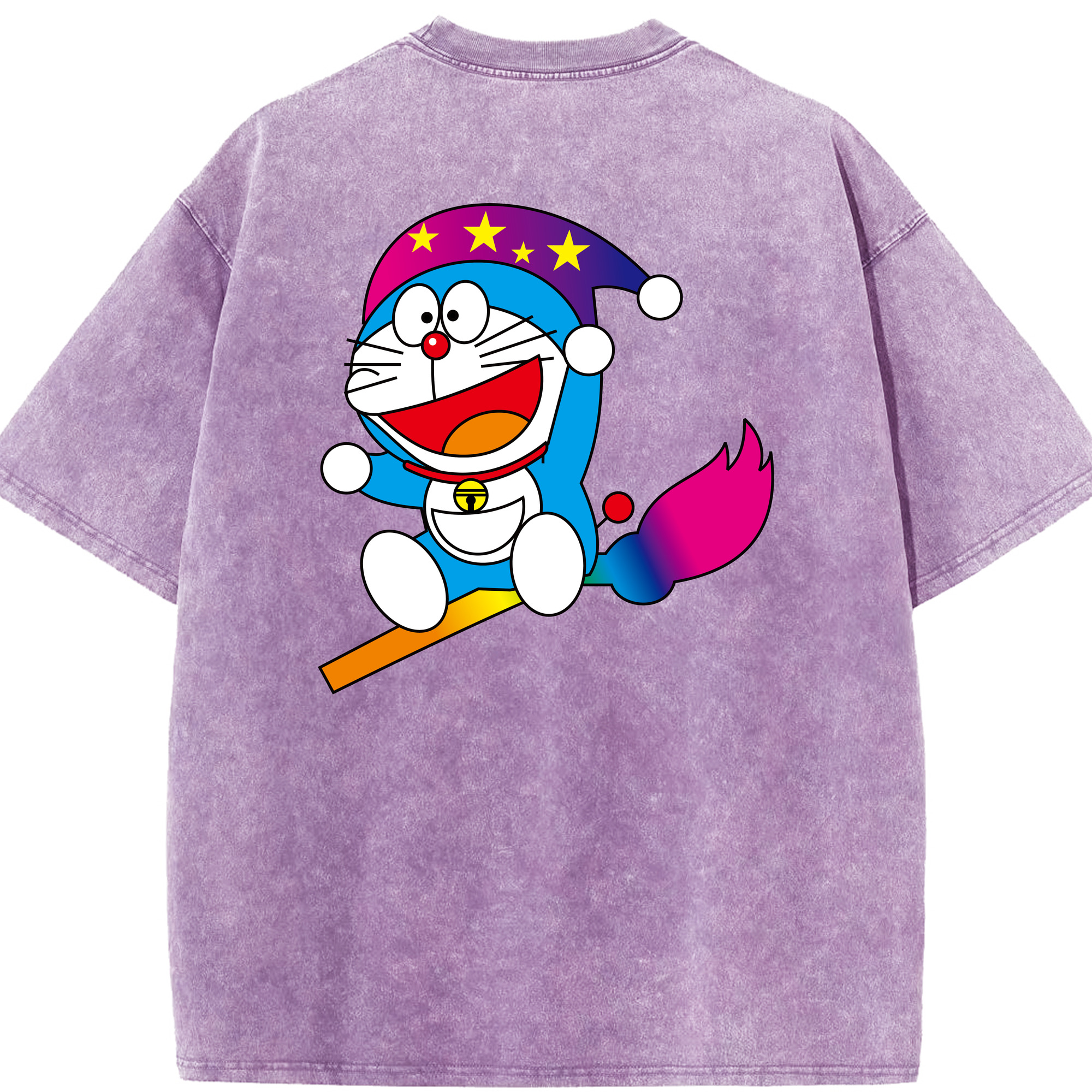 （画像用） ドラえもん Doraemon 綿100% ヴィンテージ風 半袖Tシャツ（背面プリント）