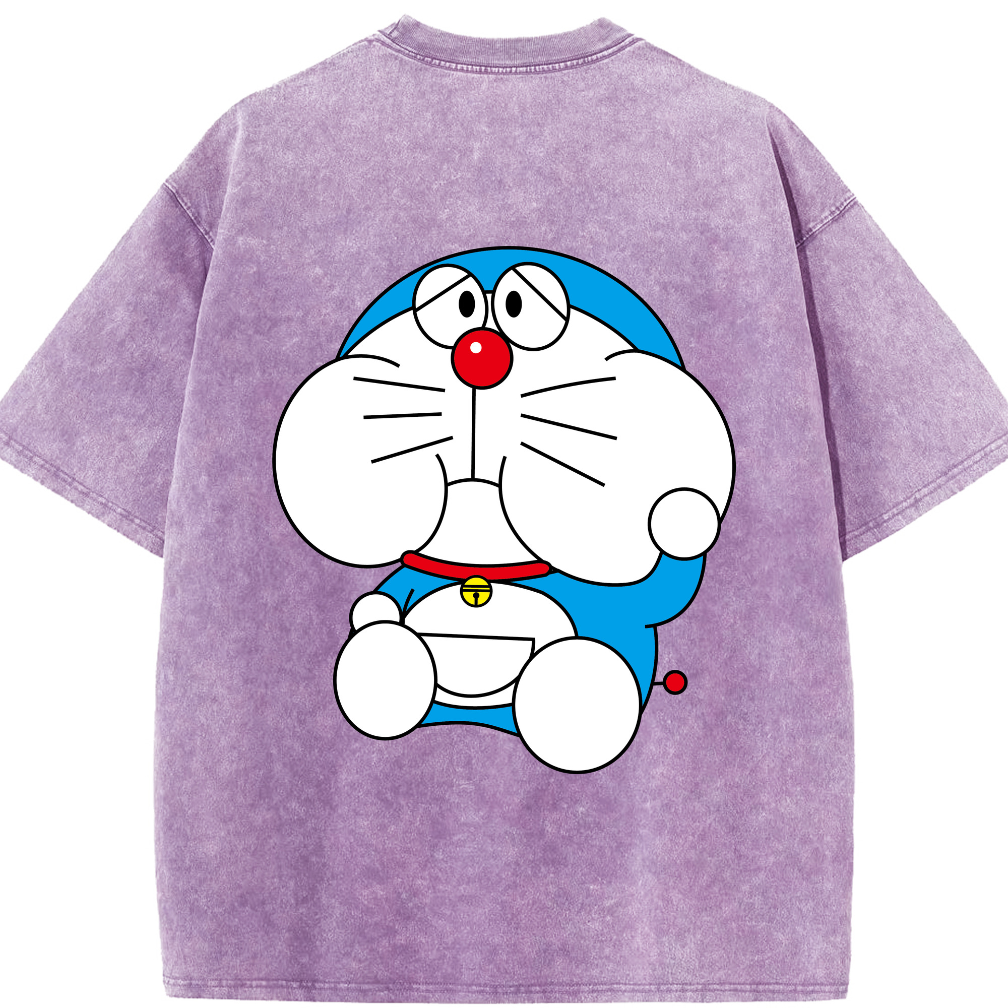 （画像用） ドラえもん Doraemon 綿100% ヴィンテージ風 半袖Tシャツ（背面プリント）