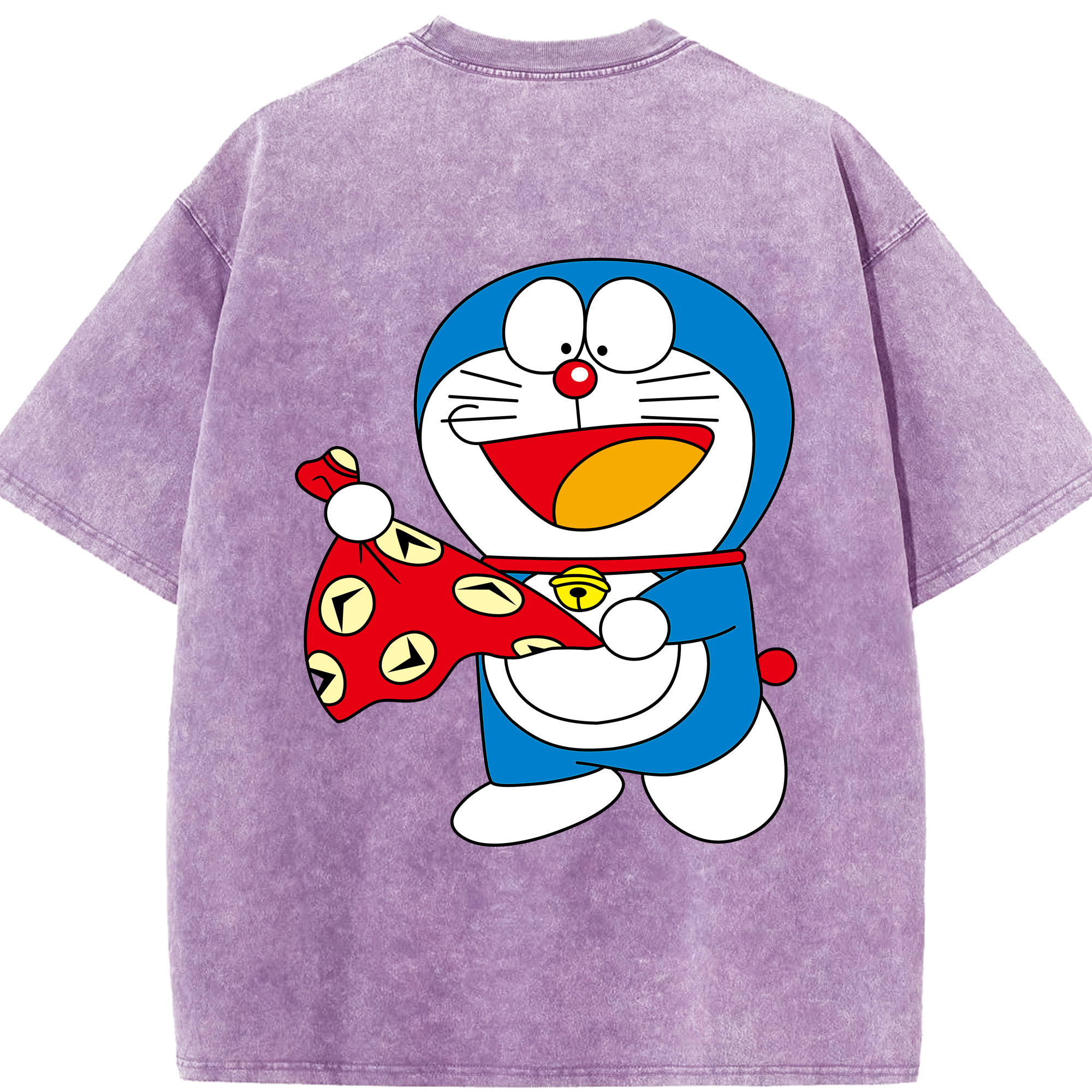 （画像用） ドラえもん Doraemon 綿100% ヴィンテージ風 半袖Tシャツ（背面プリント）