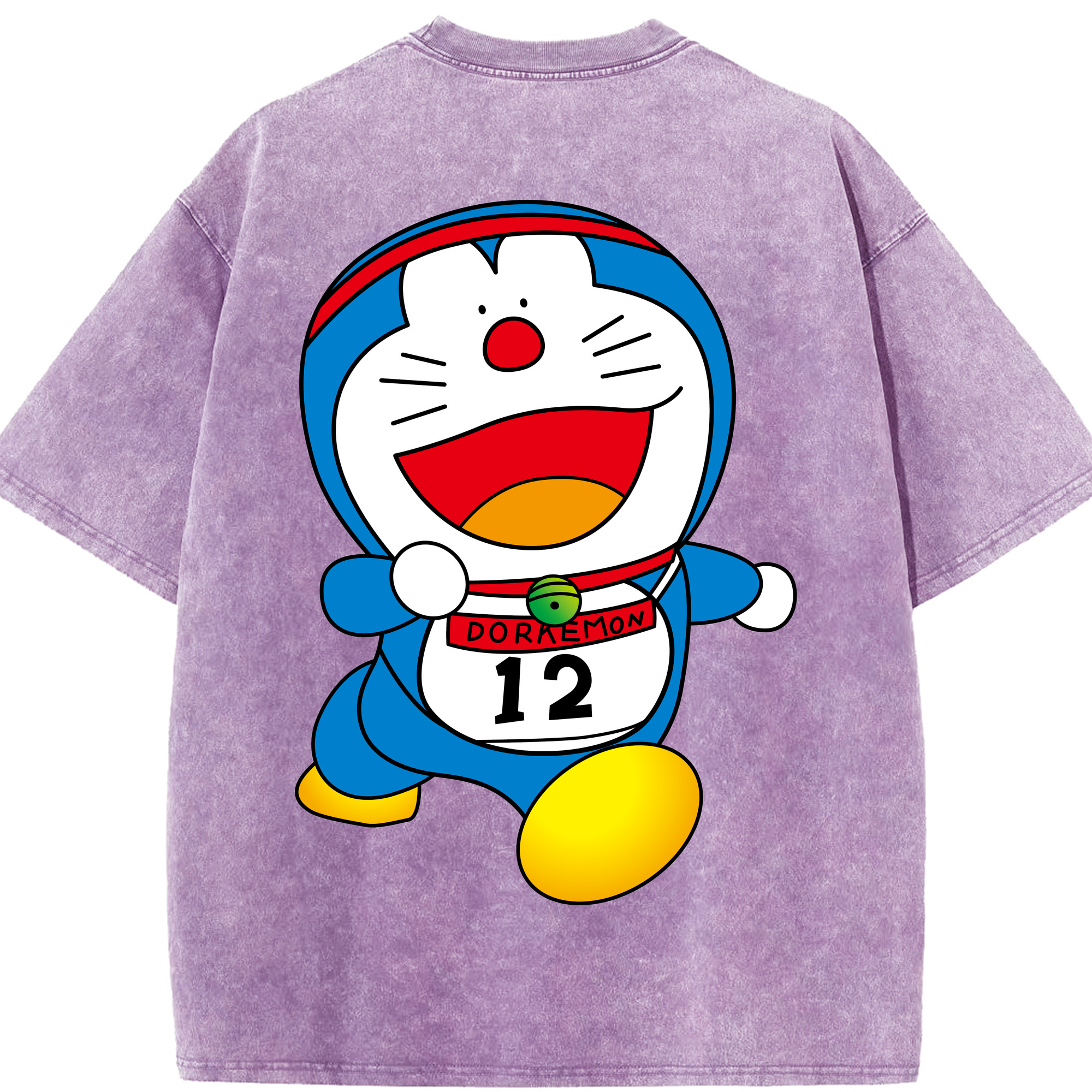 （画像用） ドラえもん Doraemon 綿100% ヴィンテージ風 半袖Tシャツ（背面プリント）