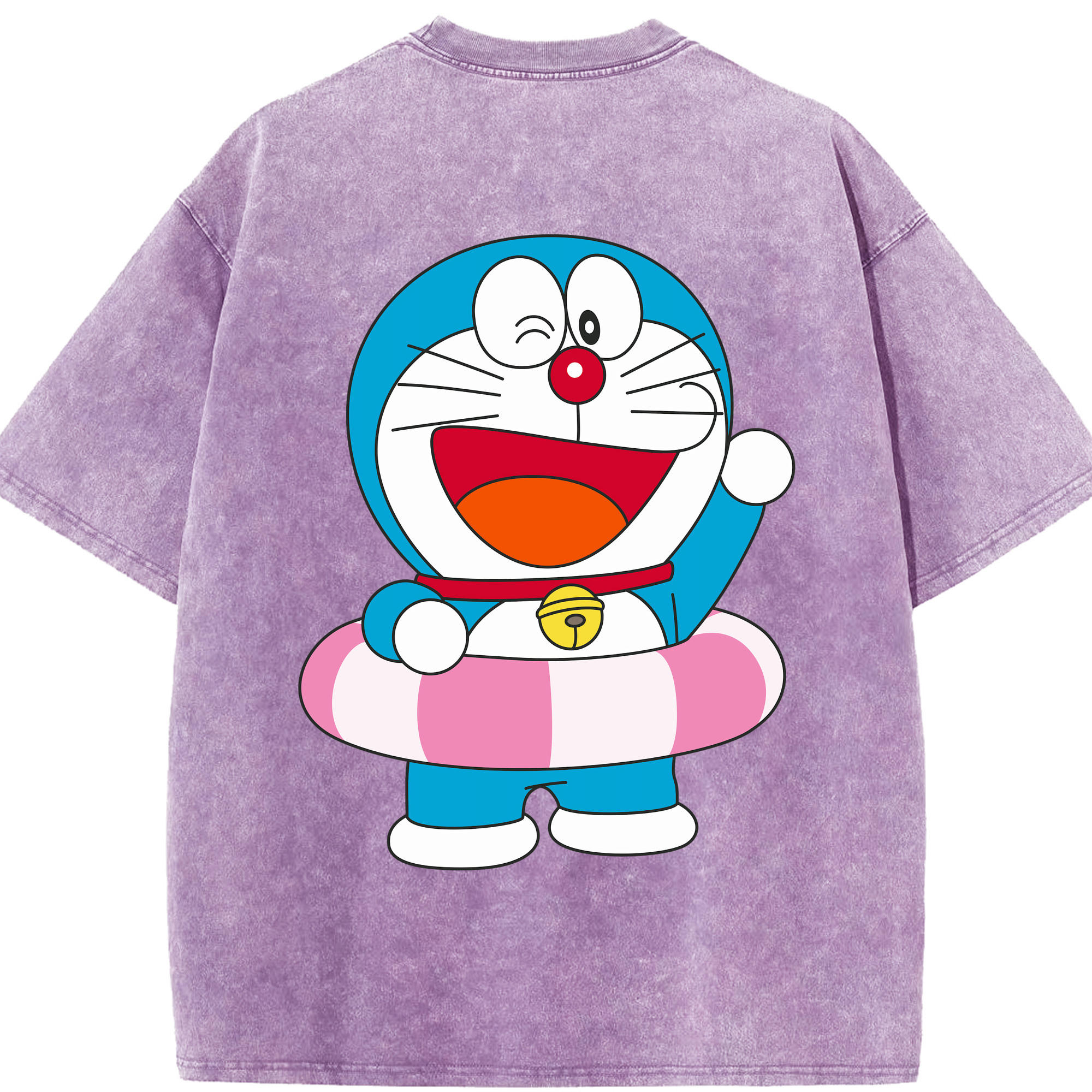 （画像用） ドラえもん Doraemon 綿100% ヴィンテージ風 半袖Tシャツ（背面プリント）