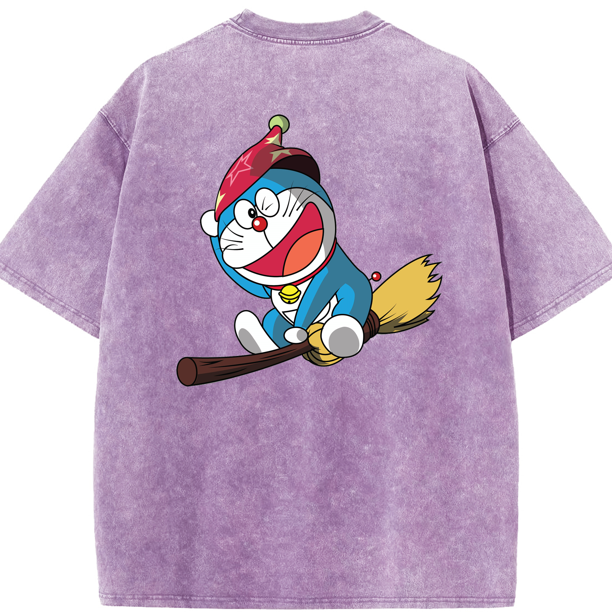 （画像用） ドラえもん Doraemon 綿100% ヴィンテージ風 半袖Tシャツ（背面プリント）