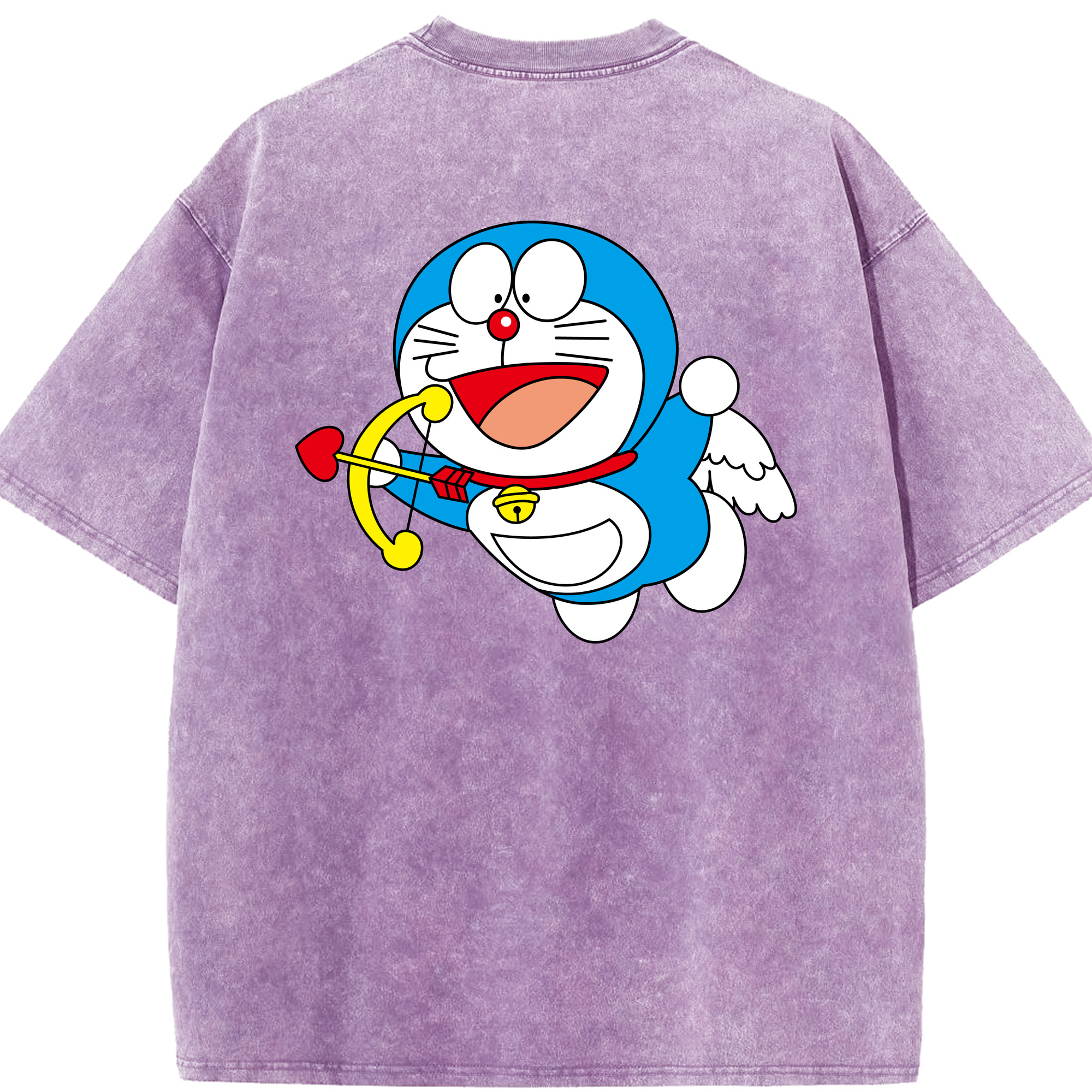 （画像用） ドラえもん Doraemon 綿100% ヴィンテージ風 半袖Tシャツ（背面プリント）