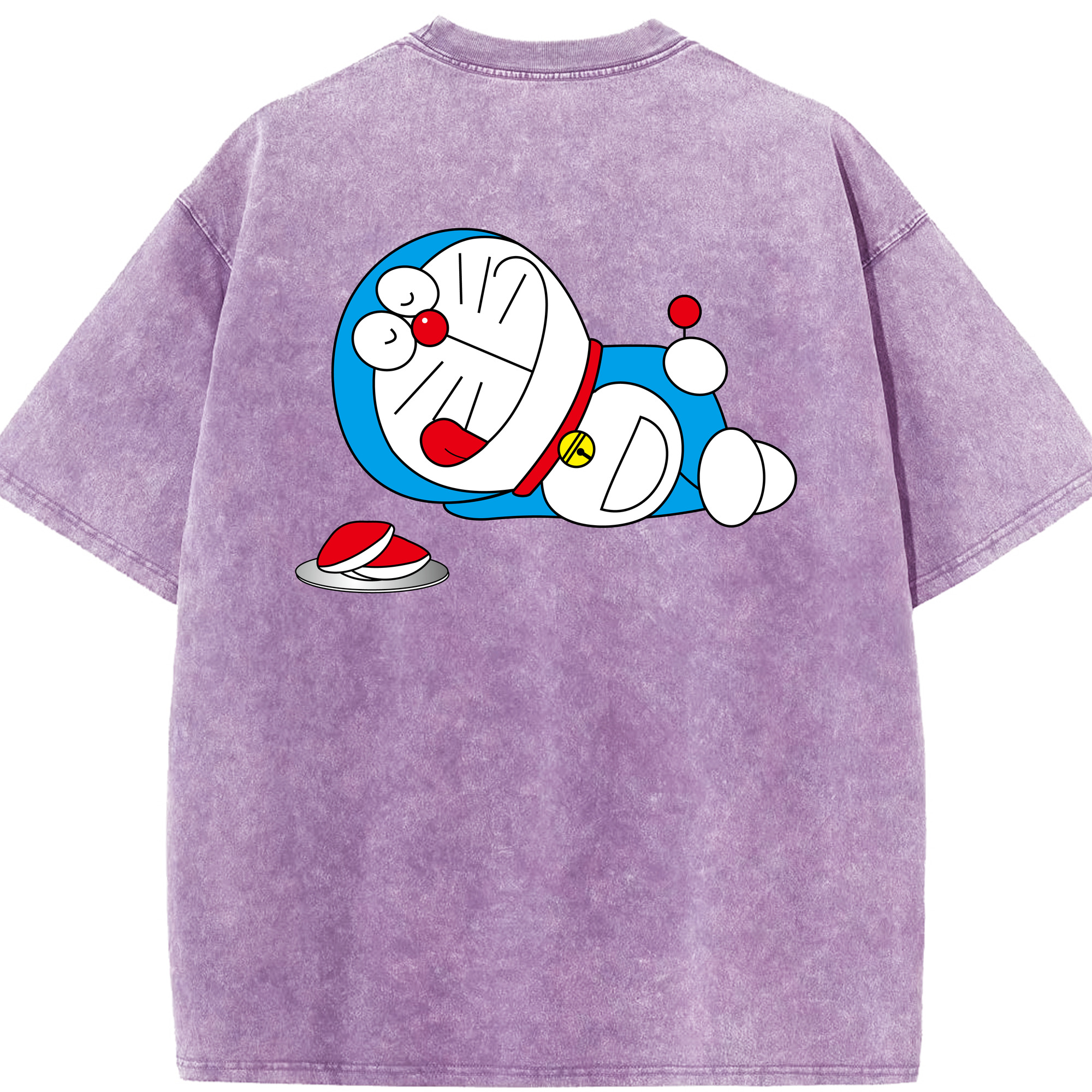 （画像用） ドラえもん Doraemon 綿100% ヴィンテージ風 半袖Tシャツ（背面プリント）