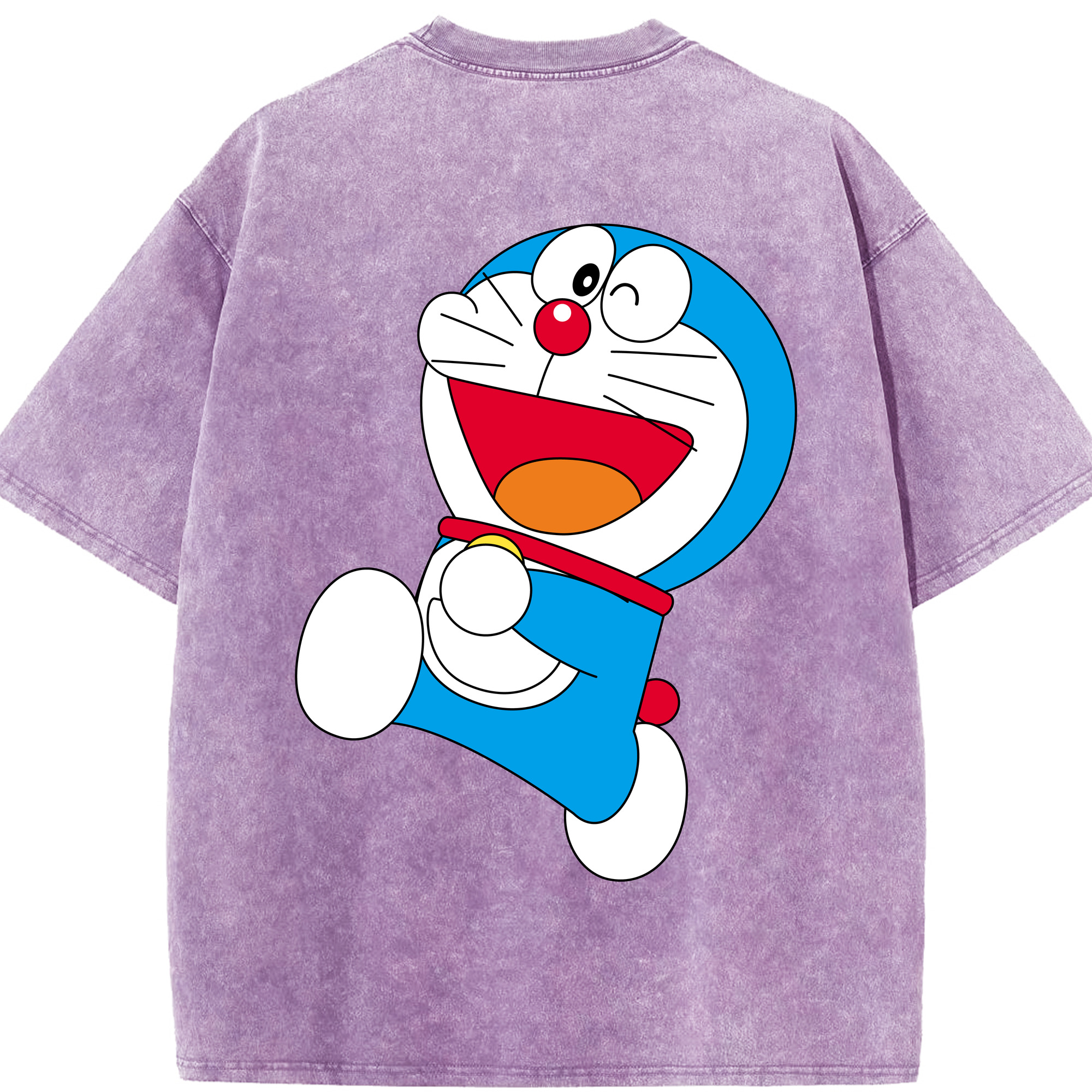 （画像用） ドラえもん Doraemon 綿100% ヴィンテージ風 半袖Tシャツ（背面プリント）