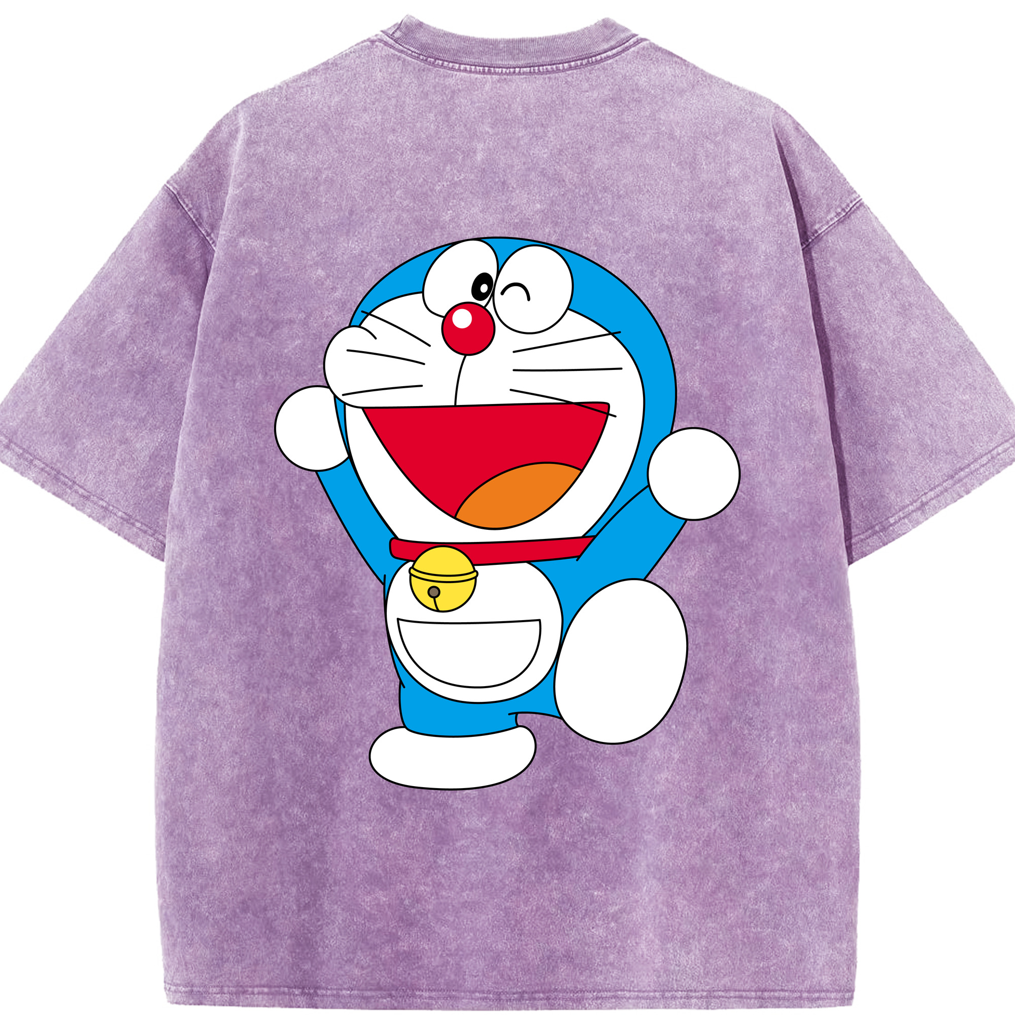 （画像用） ドラえもん Doraemon 綿100% ヴィンテージ風 半袖Tシャツ（背面プリント）