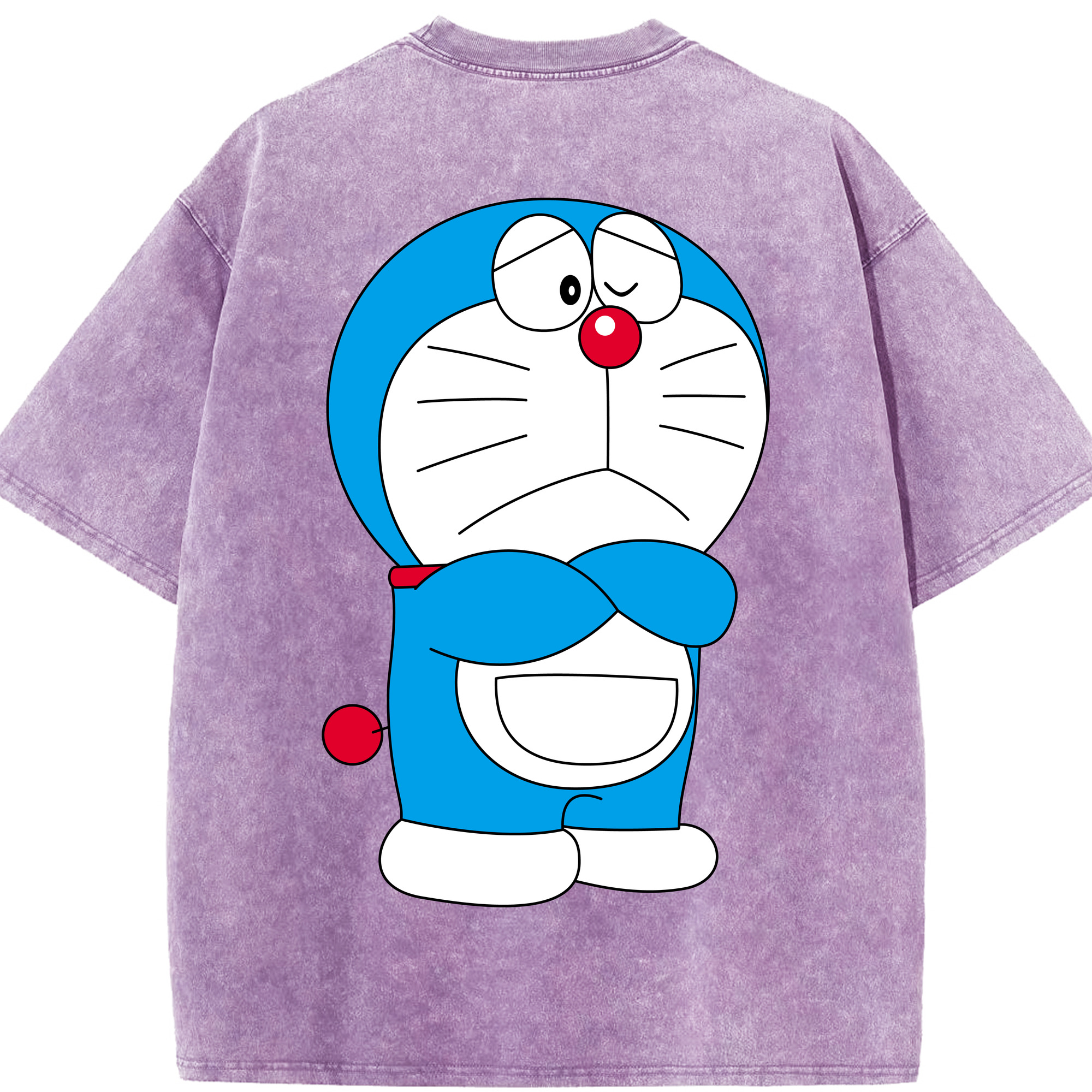 （画像用） ドラえもん Doraemon 綿100% ヴィンテージ風 半袖Tシャツ（背面プリント）