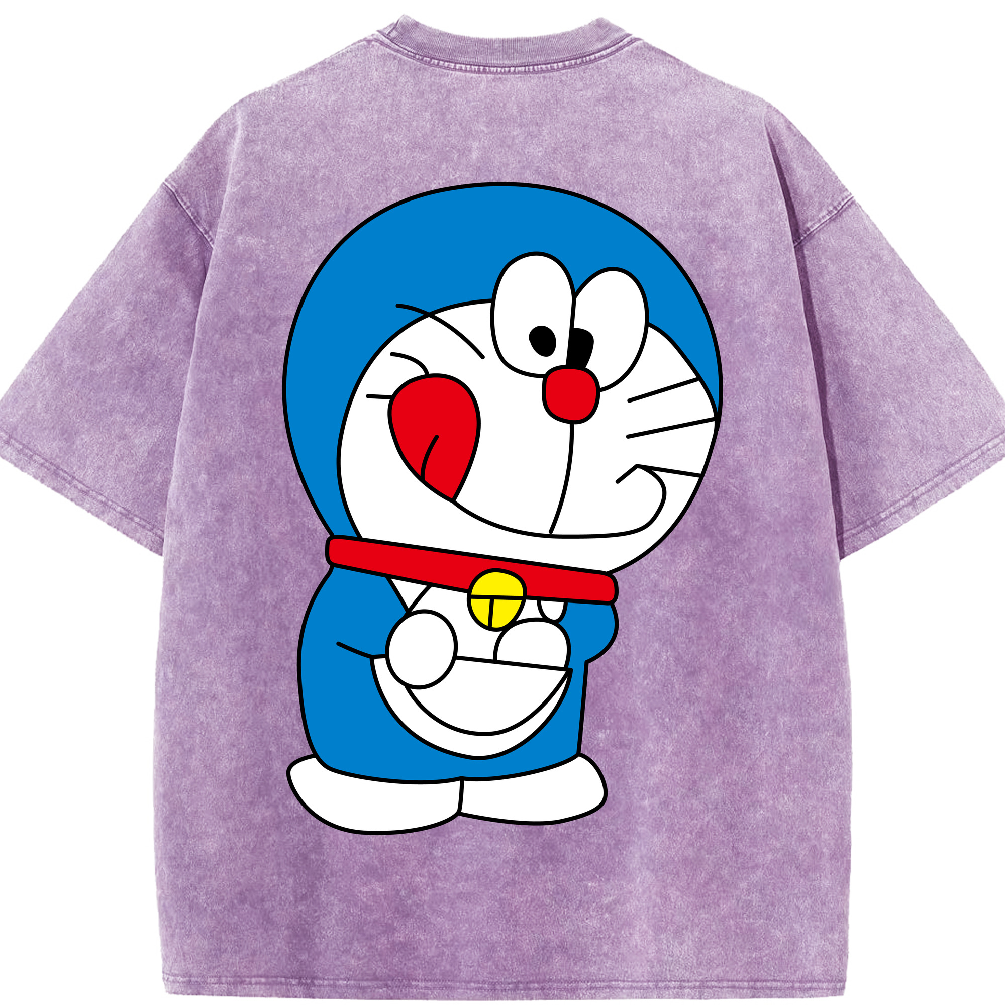 （画像用） ドラえもん Doraemon 綿100% ヴィンテージ風 半袖Tシャツ（背面プリント）