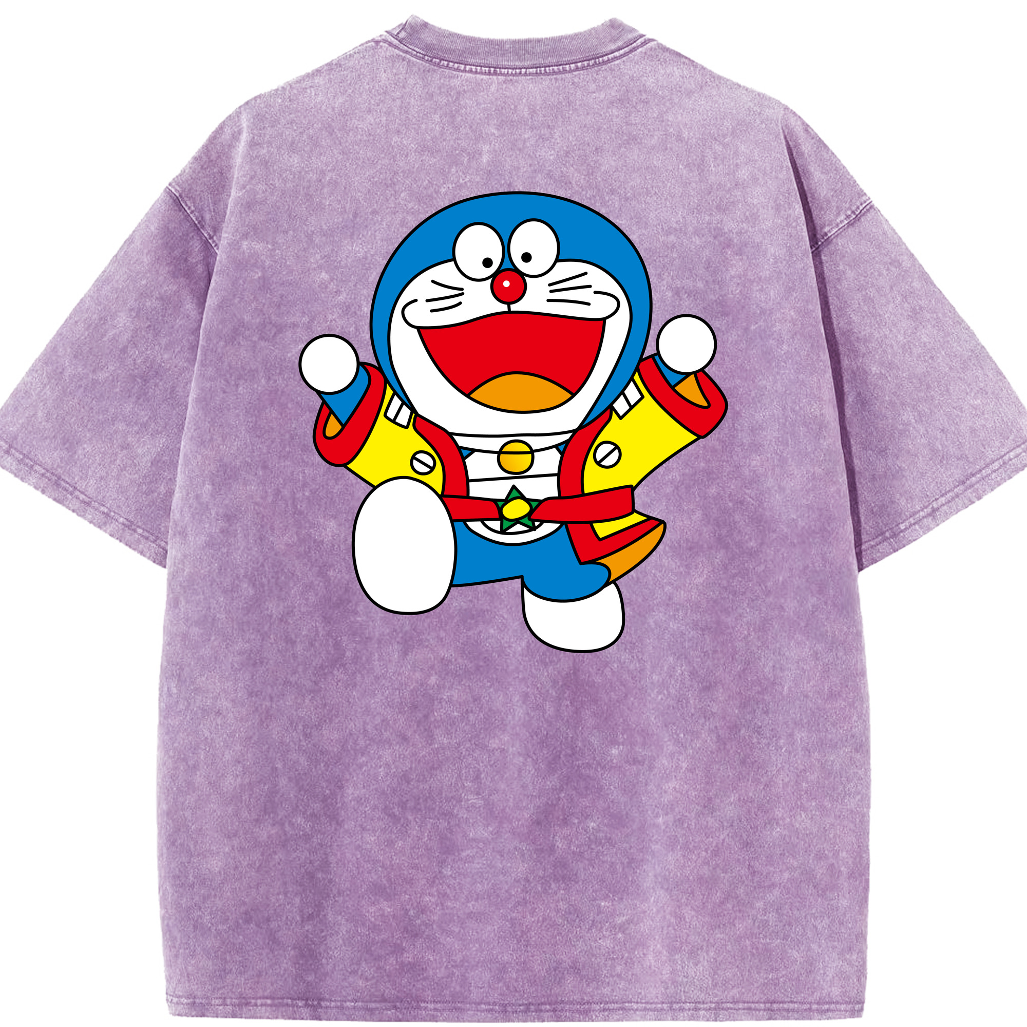 （画像用） ドラえもん Doraemon 綿100% ヴィンテージ風 半袖Tシャツ（背面プリント）