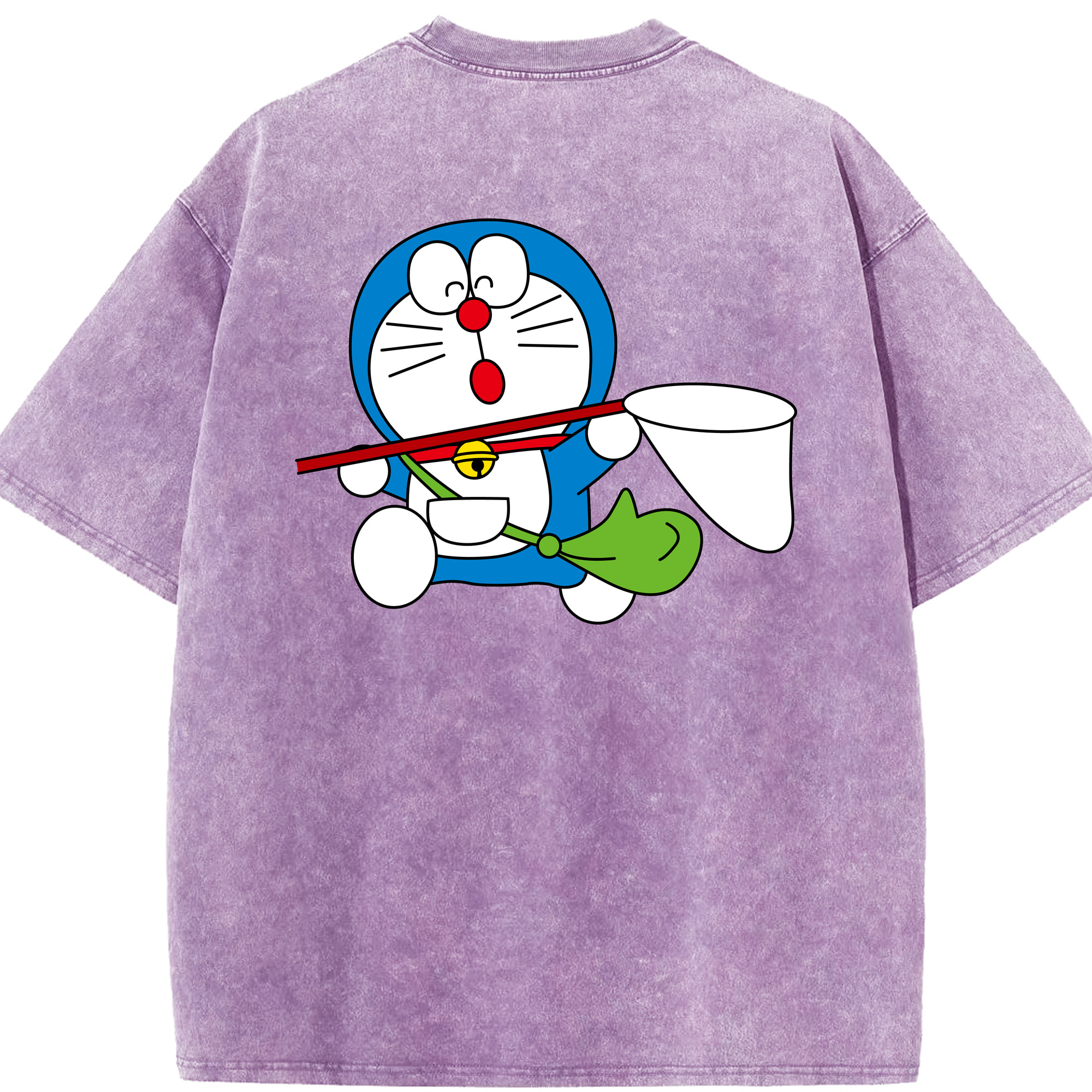 （画像用） ドラえもん Doraemon 綿100% ヴィンテージ風 半袖Tシャツ（背面プリント）
