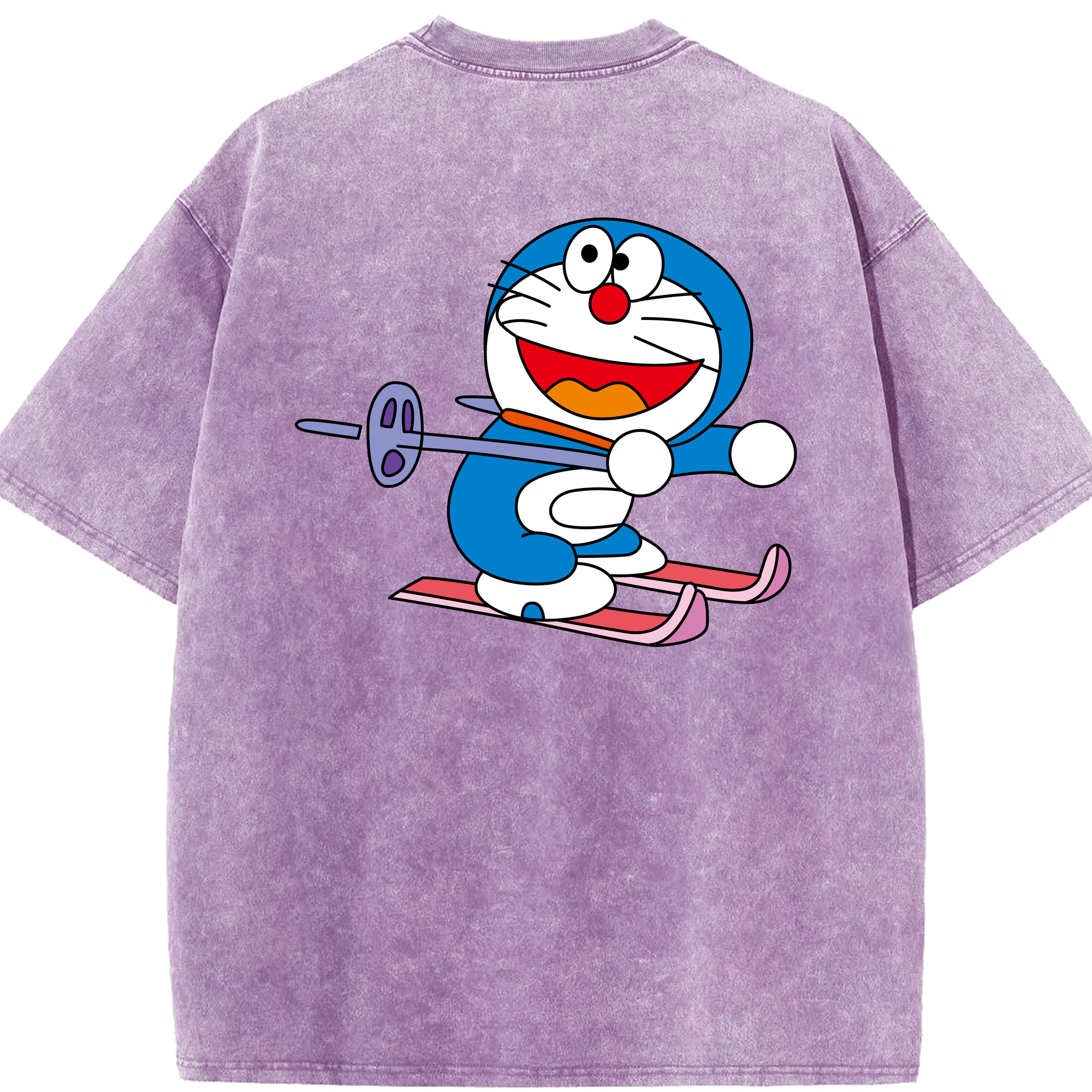 （画像用） ドラえもん Doraemon 綿100% ヴィンテージ風 半袖Tシャツ（背面プリント）