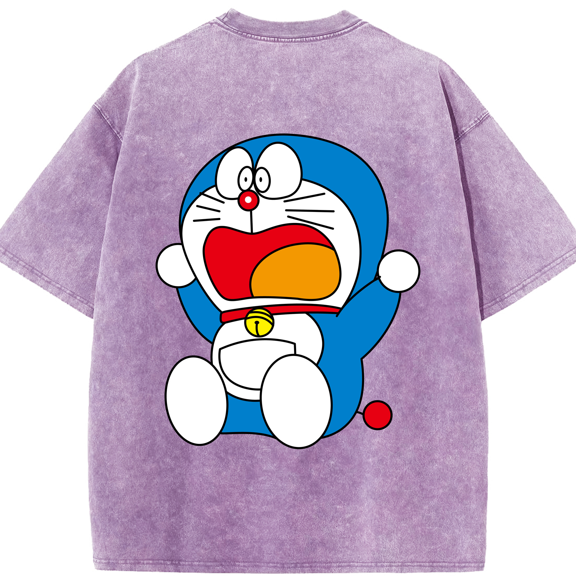 （画像用） ドラえもん Doraemon 綿100% ヴィンテージ風 半袖Tシャツ（背面プリント）