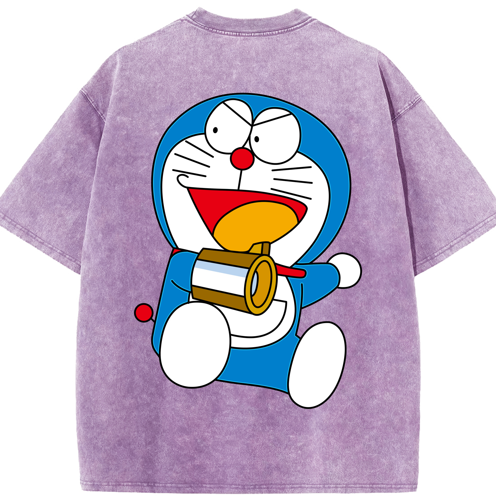 （画像用） ドラえもん Doraemon 綿100% ヴィンテージ風 半袖Tシャツ（背面プリント）