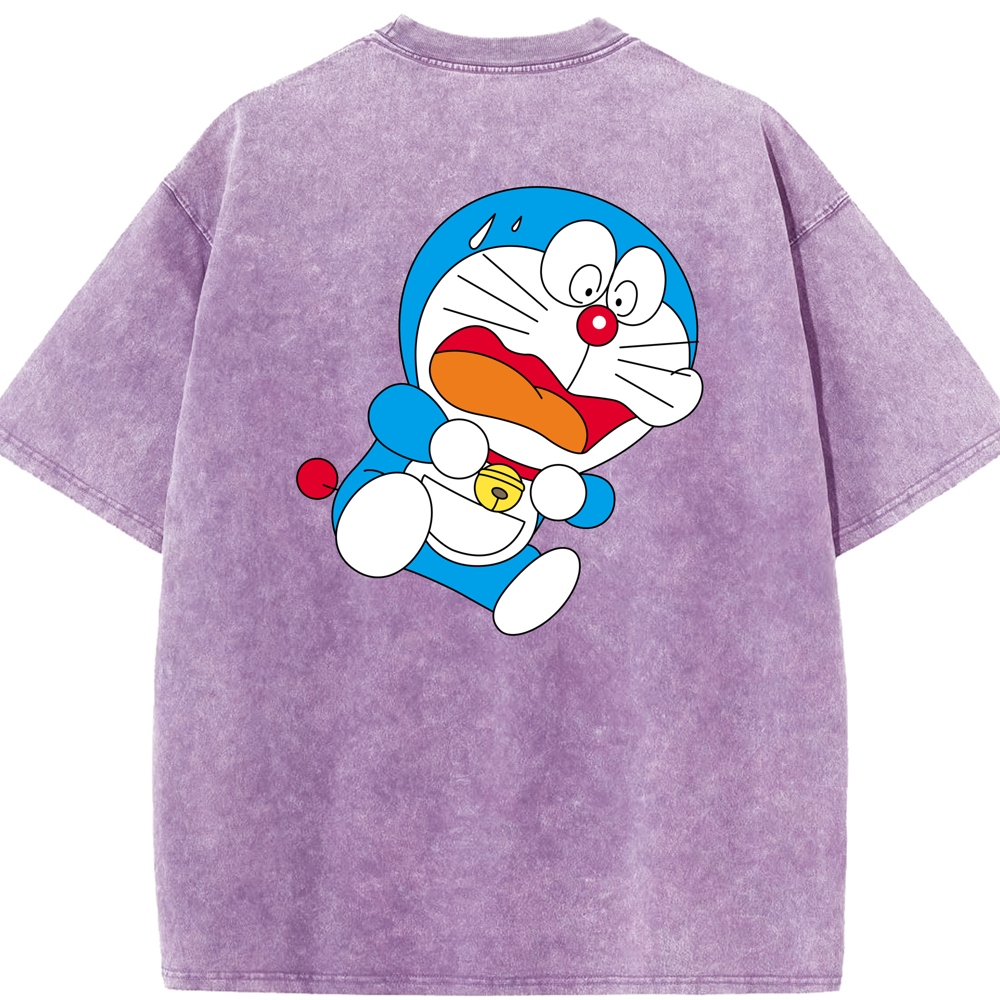 （画像用） ドラえもん Doraemon 綿100% ヴィンテージ風 半袖Tシャツ（背面プリント）