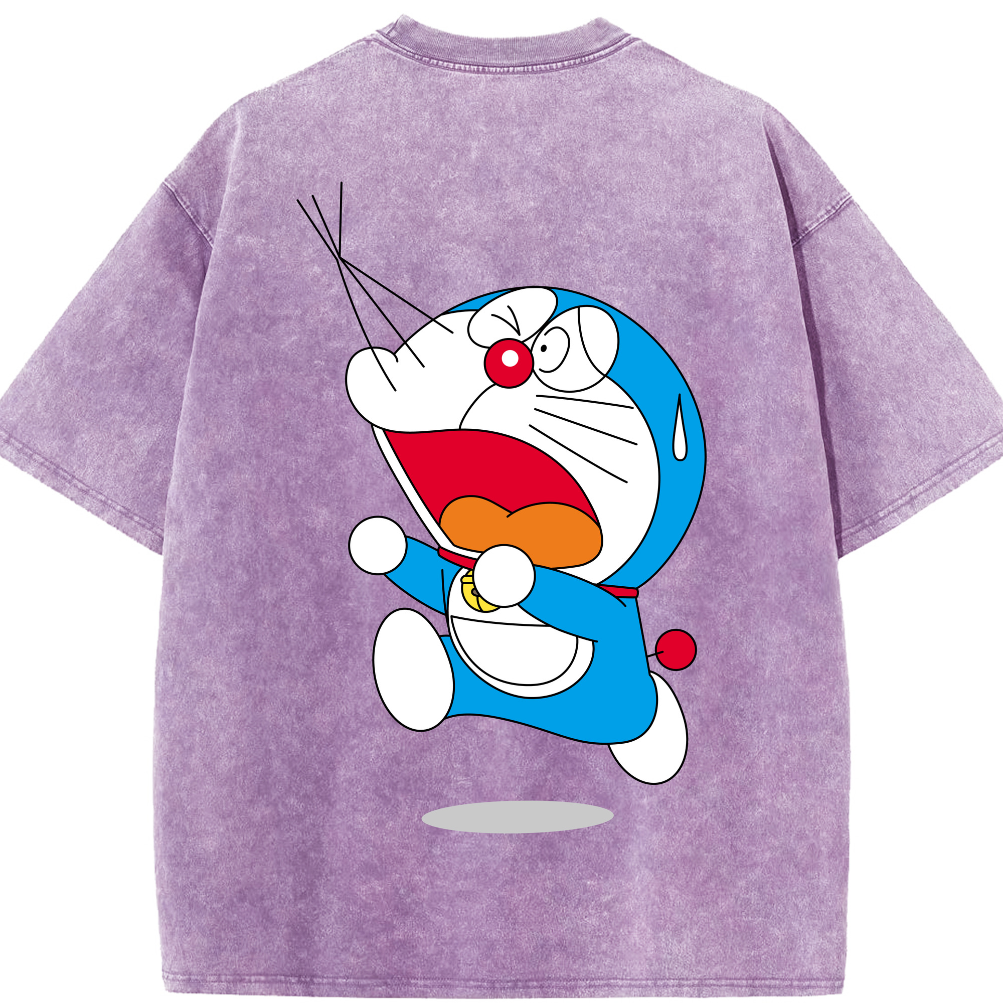 （画像用） ドラえもん Doraemon 綿100% ヴィンテージ風 半袖Tシャツ（背面プリント）