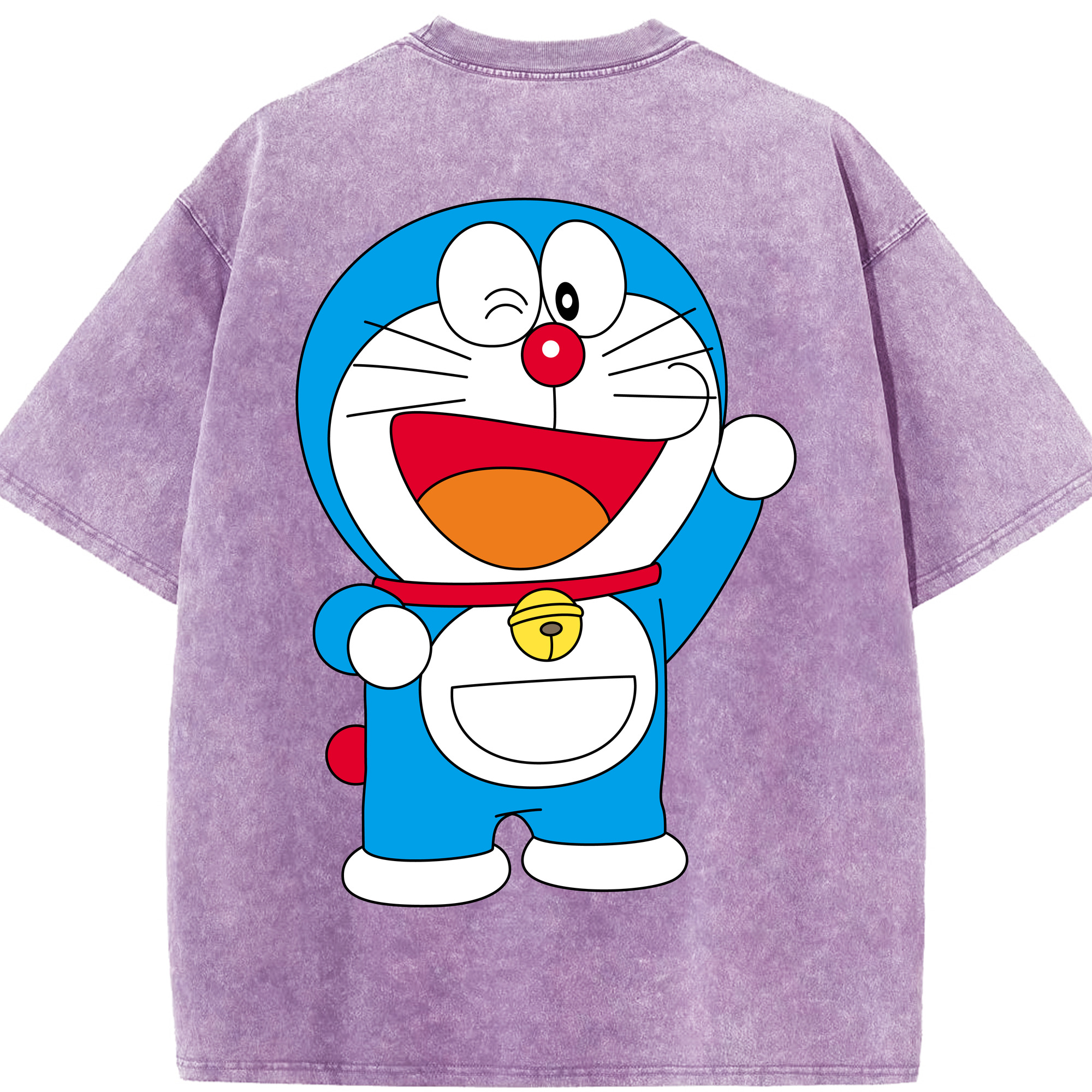 （画像用） ドラえもん Doraemon 綿100% ヴィンテージ風 半袖Tシャツ（背面プリント）
