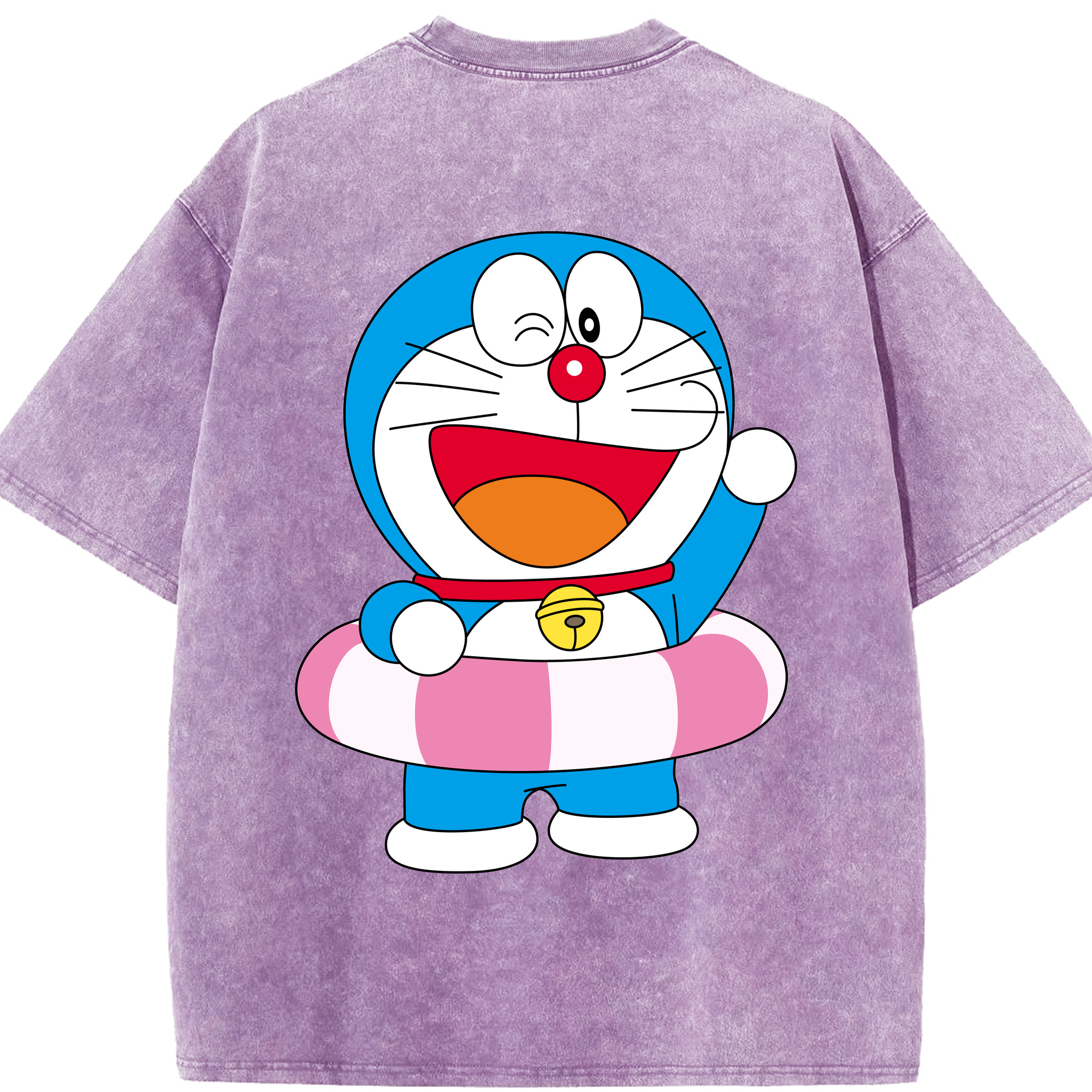 （画像用） ドラえもん Doraemon 綿100% ヴィンテージ風 半袖Tシャツ（背面プリント）