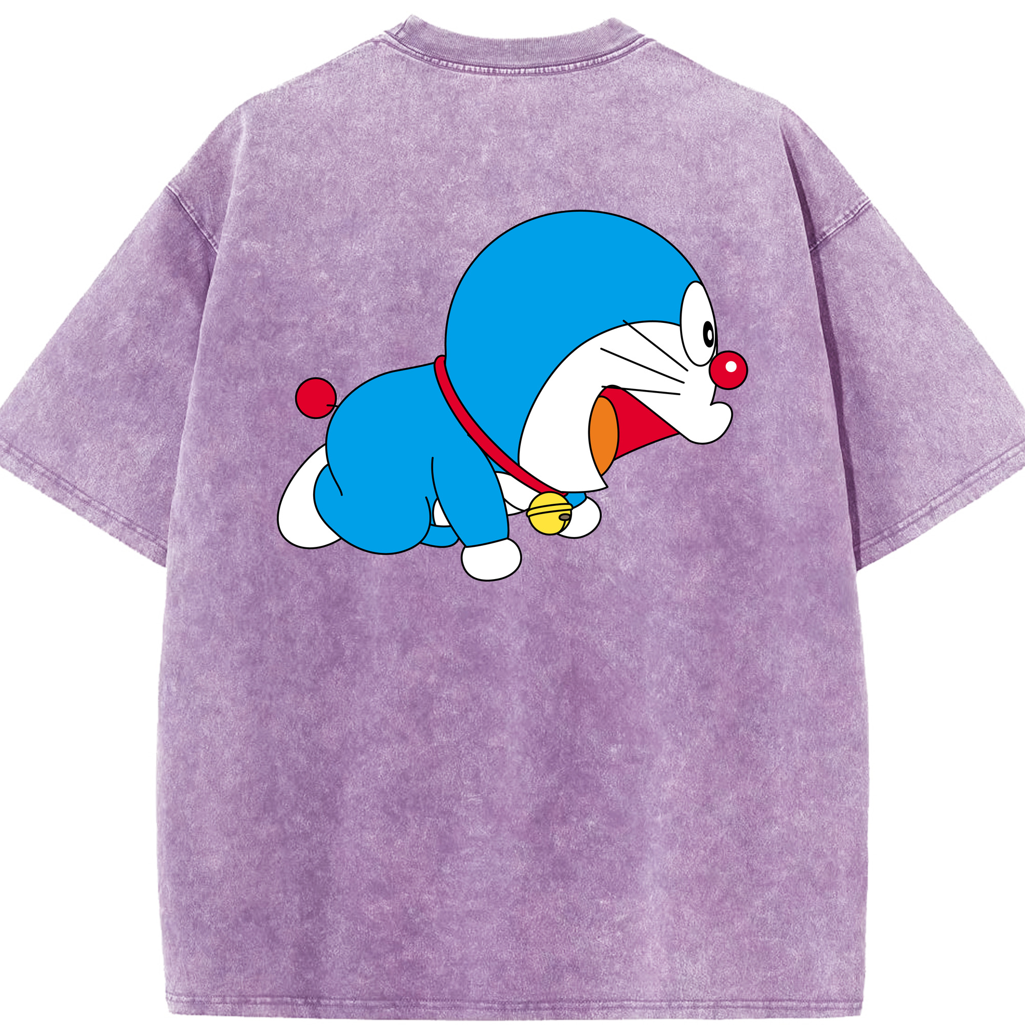 （画像用） ドラえもん Doraemon 綿100% ヴィンテージ風 半袖Tシャツ（背面プリント）