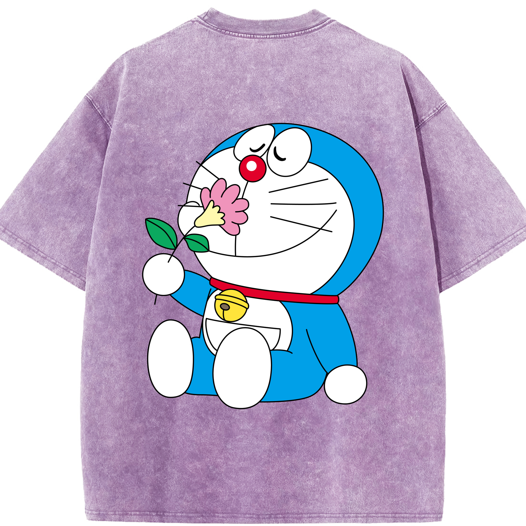 （画像用） ドラえもん Doraemon 綿100% ヴィンテージ風 半袖Tシャツ（背面プリント）