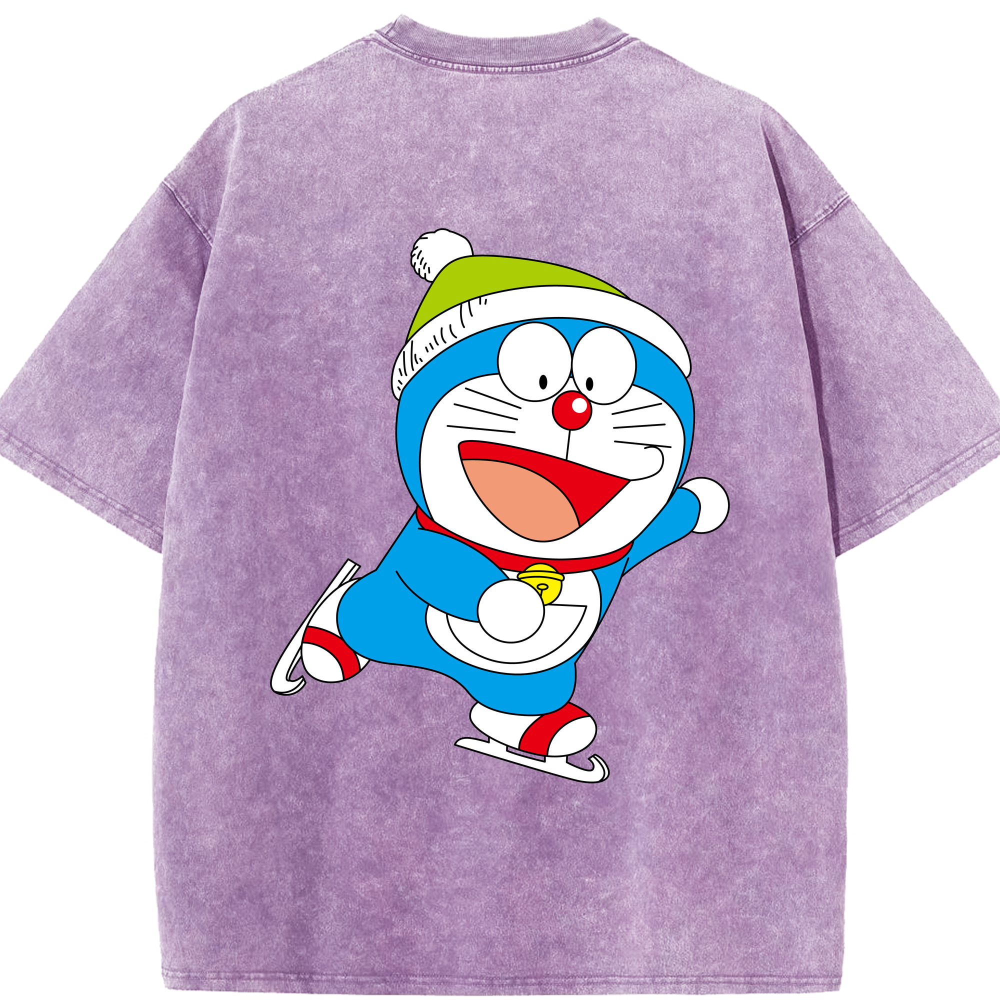 （画像用） ドラえもん Doraemon 綿100% ヴィンテージ風 半袖Tシャツ（背面プリント）