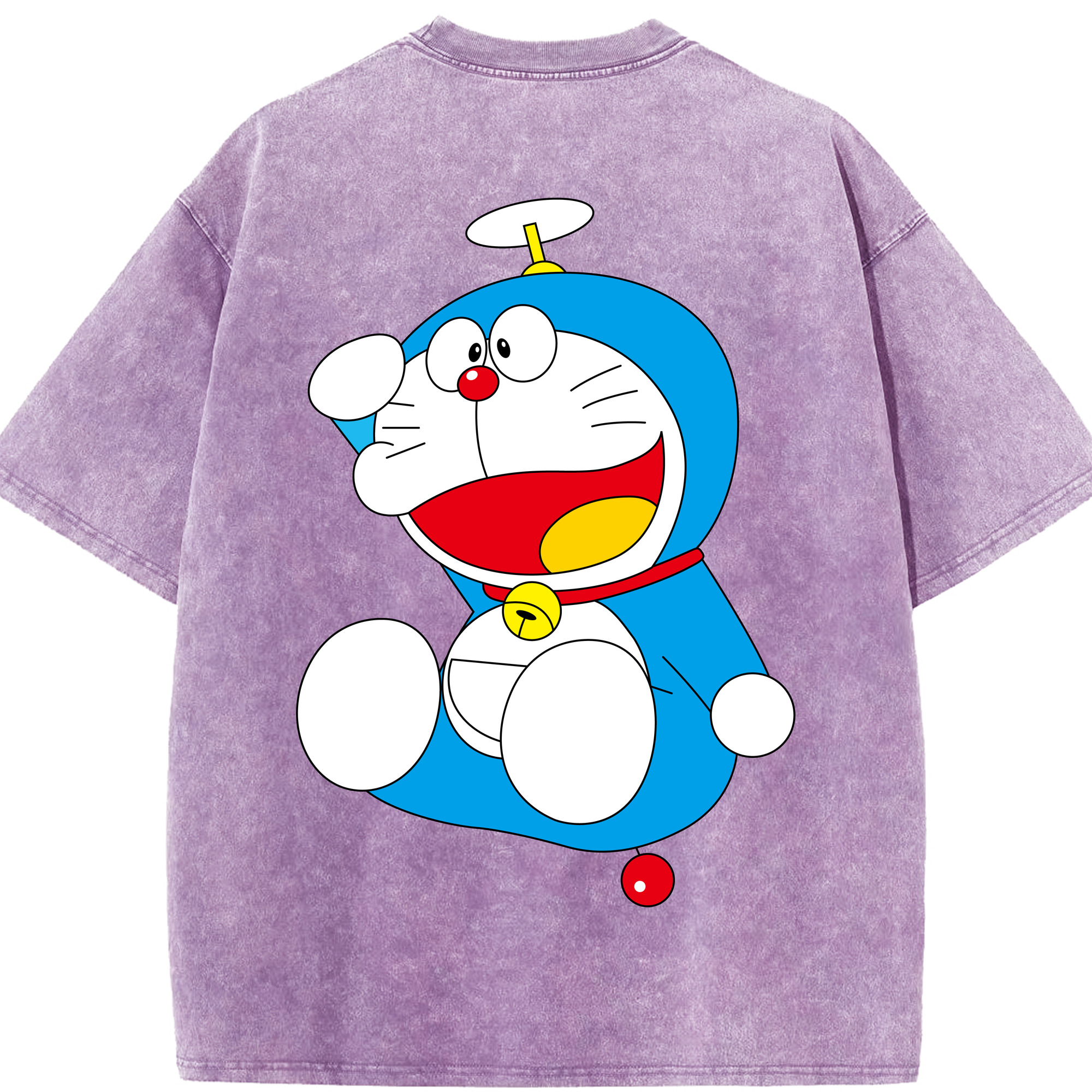 （画像用） ドラえもん Doraemon 綿100% ヴィンテージ風 半袖Tシャツ（背面プリント）