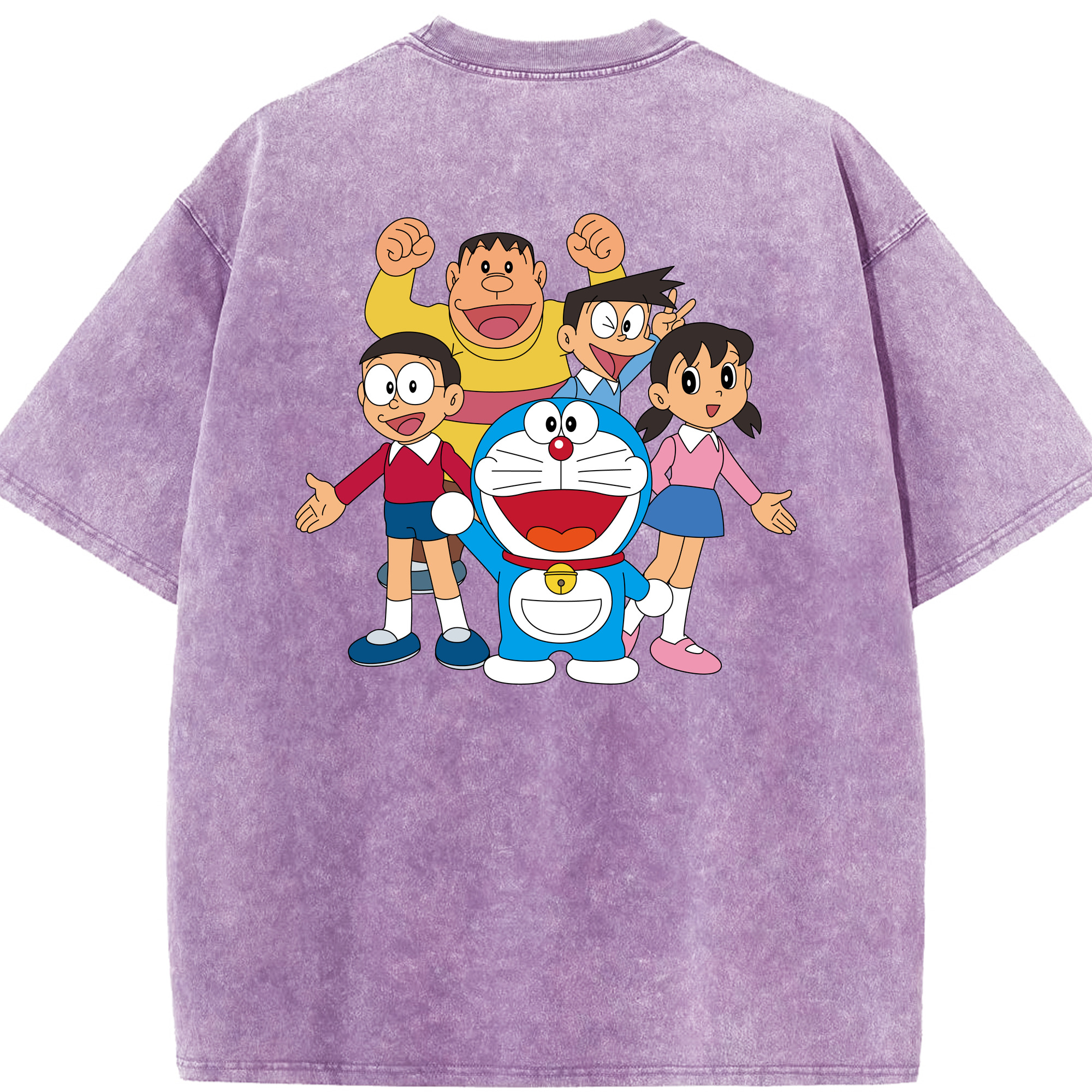 （画像用） ドラえもん 骨川 スネ夫 Doraemon Honekawa Suneo 綿100% ヴィンテージ風 半袖Tシャツ（背面プリント）