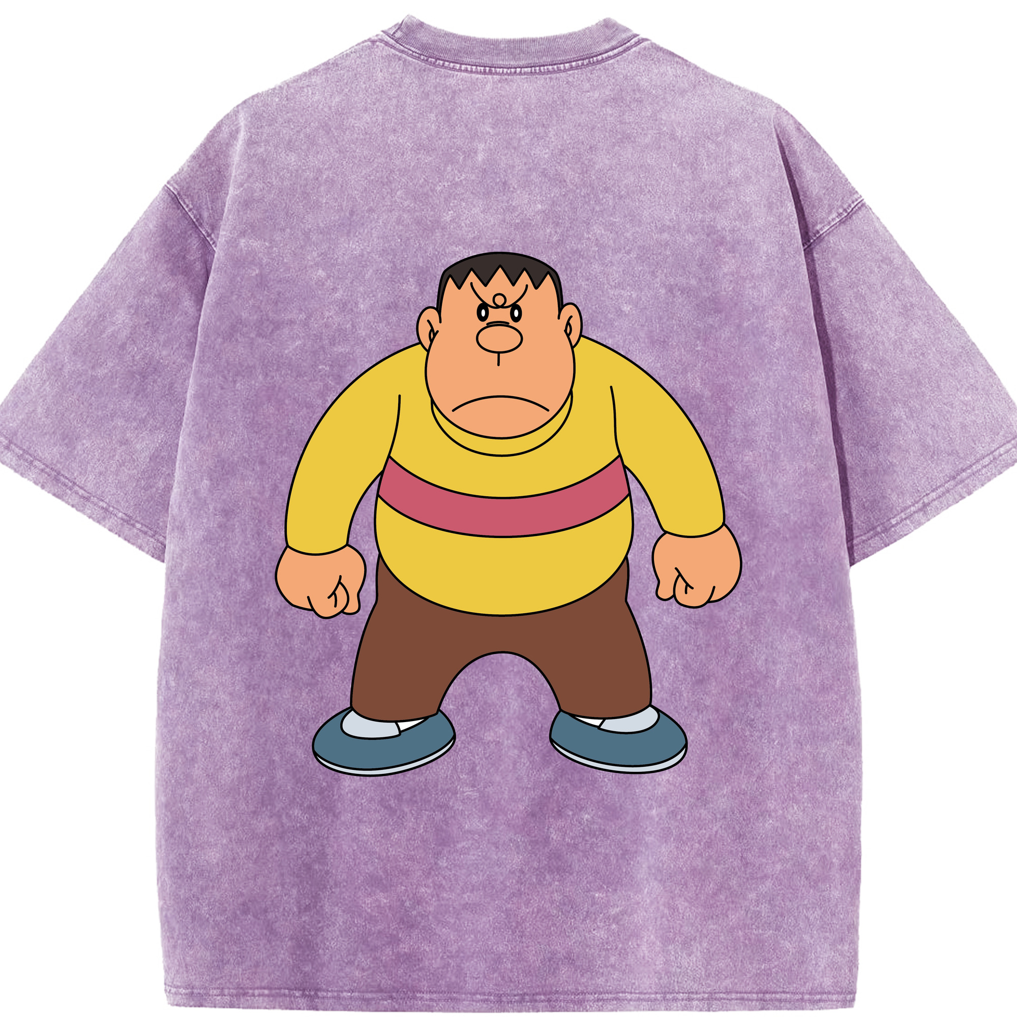 （画像用） ドラえもん 剛田武 Doraemon Gouta Takeshi 綿100% ヴィンテージ風 半袖Tシャツ（背面プリント）