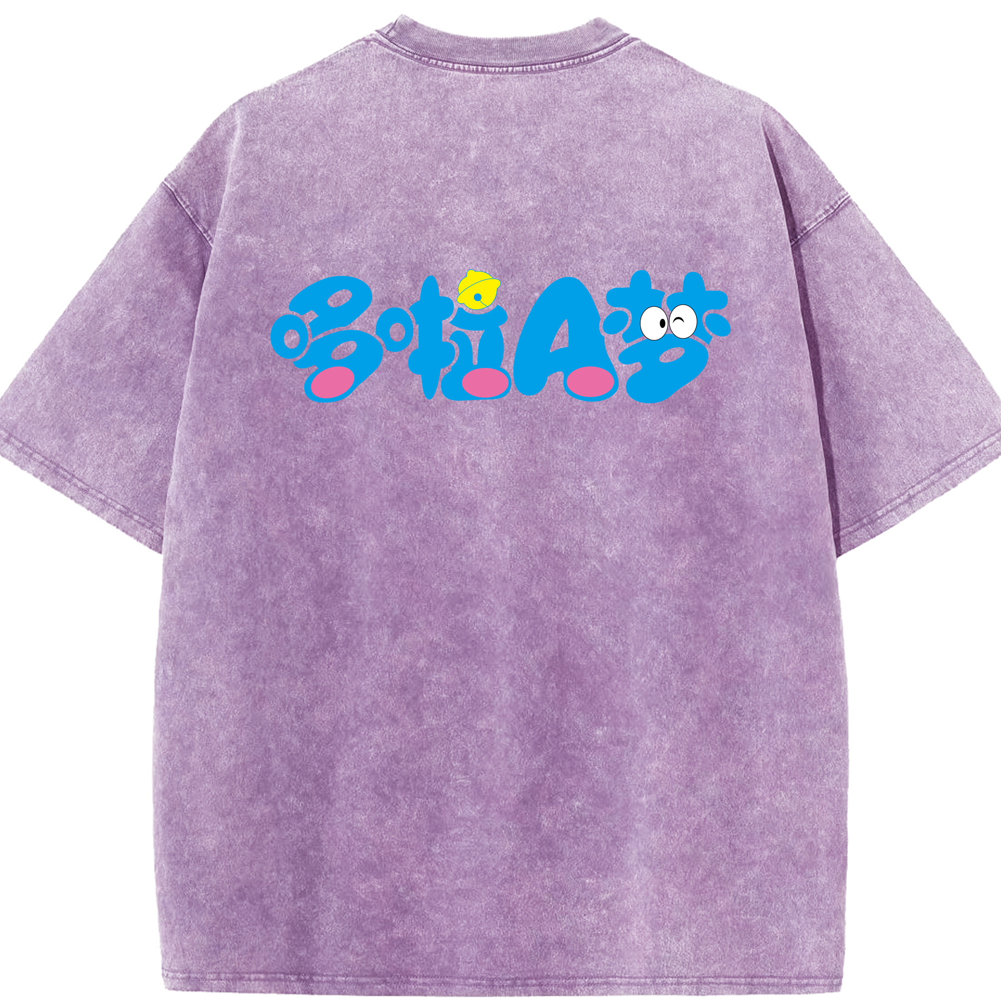 （画像用） ドラえもん Doraemon 綿100% ヴィンテージ風 半袖Tシャツ（背面プリント）